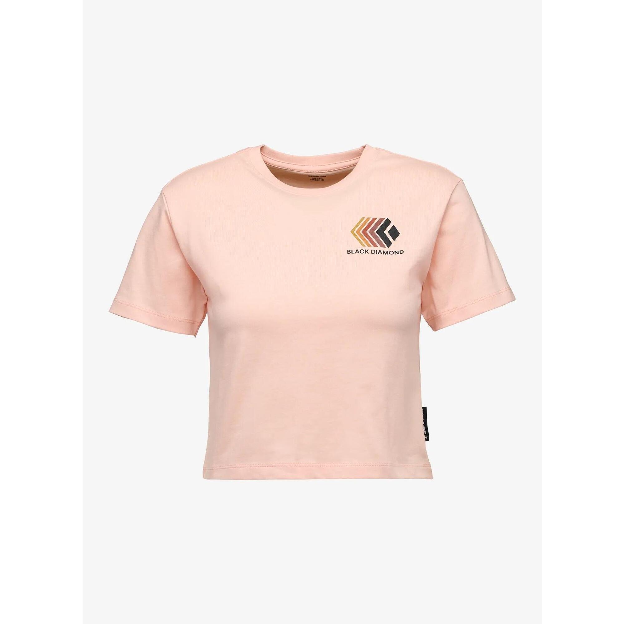 Koszulka z nadrukiem damska Black Diamond Faded Crop SS Tee