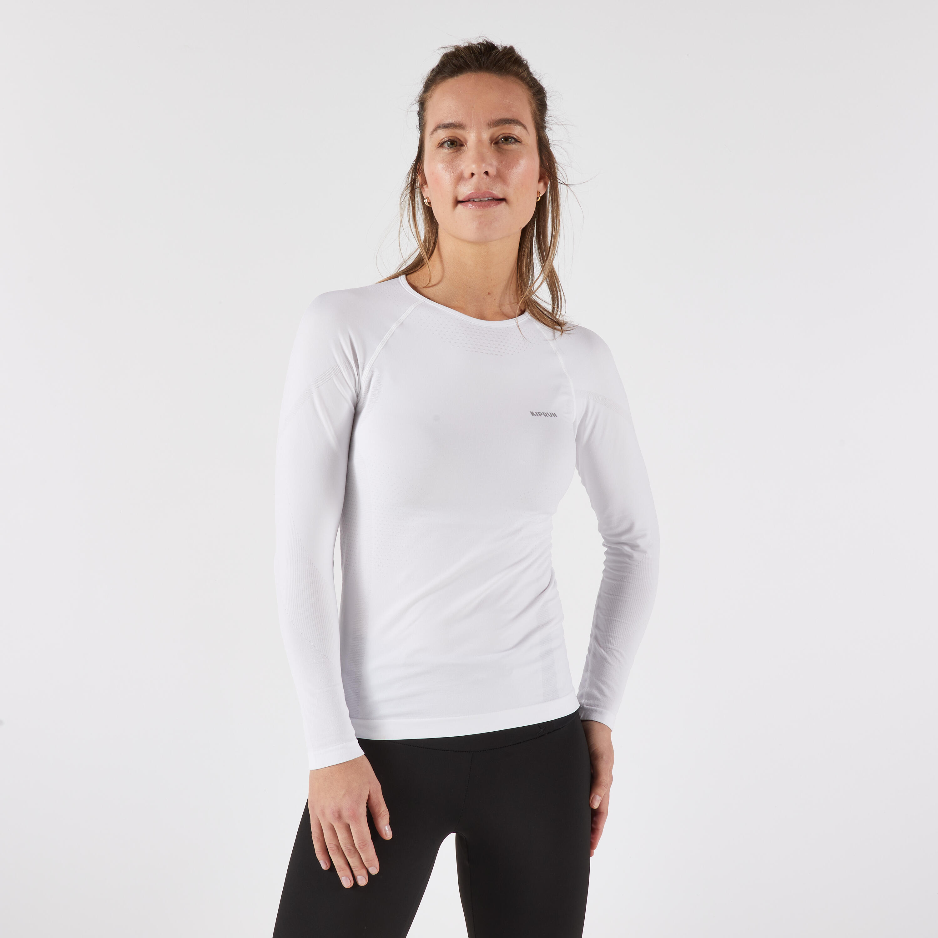 Koszulka do biegania z długim rękawem damska Kiprun Run 500