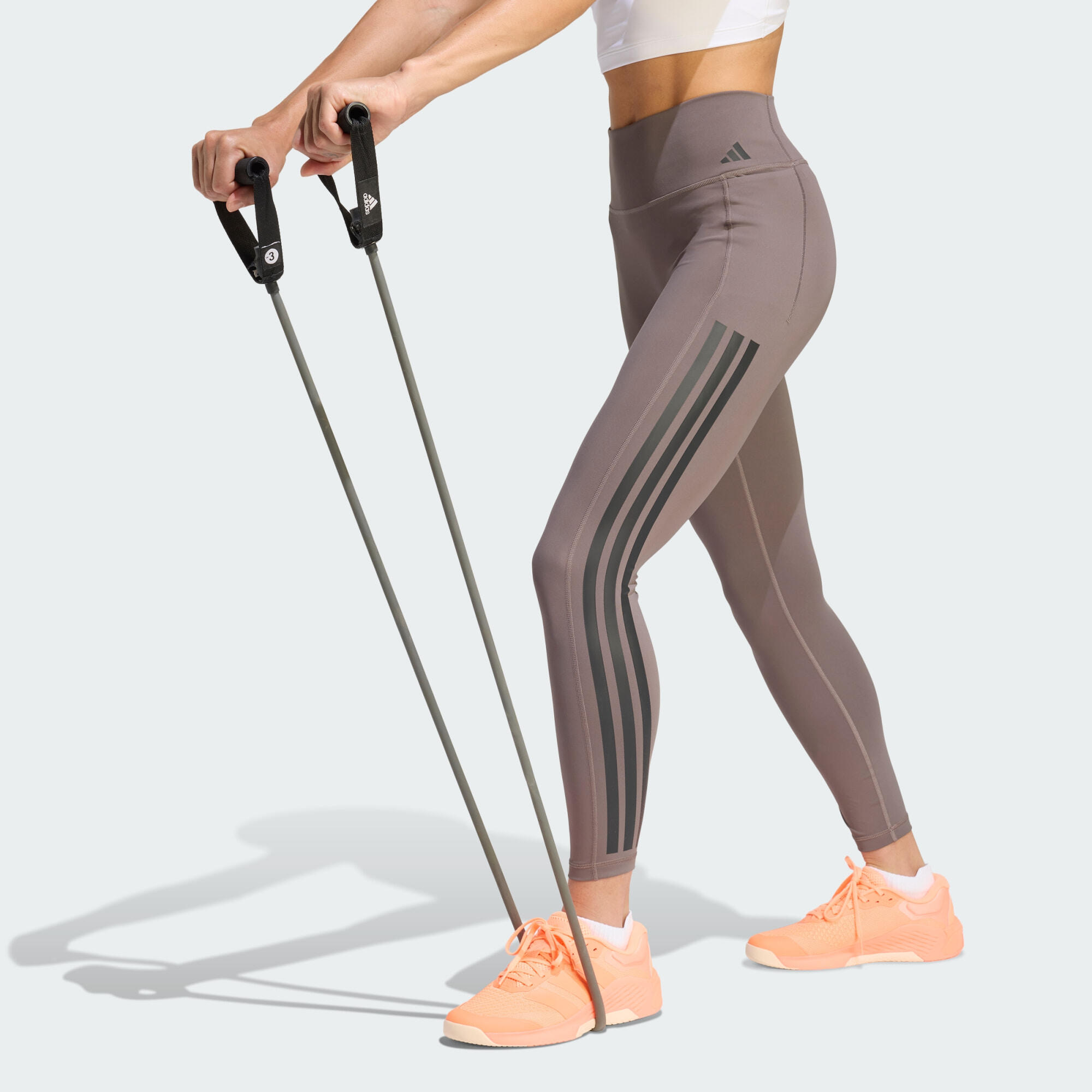 Legginsy Optime Workout 3-Stripes 7/8