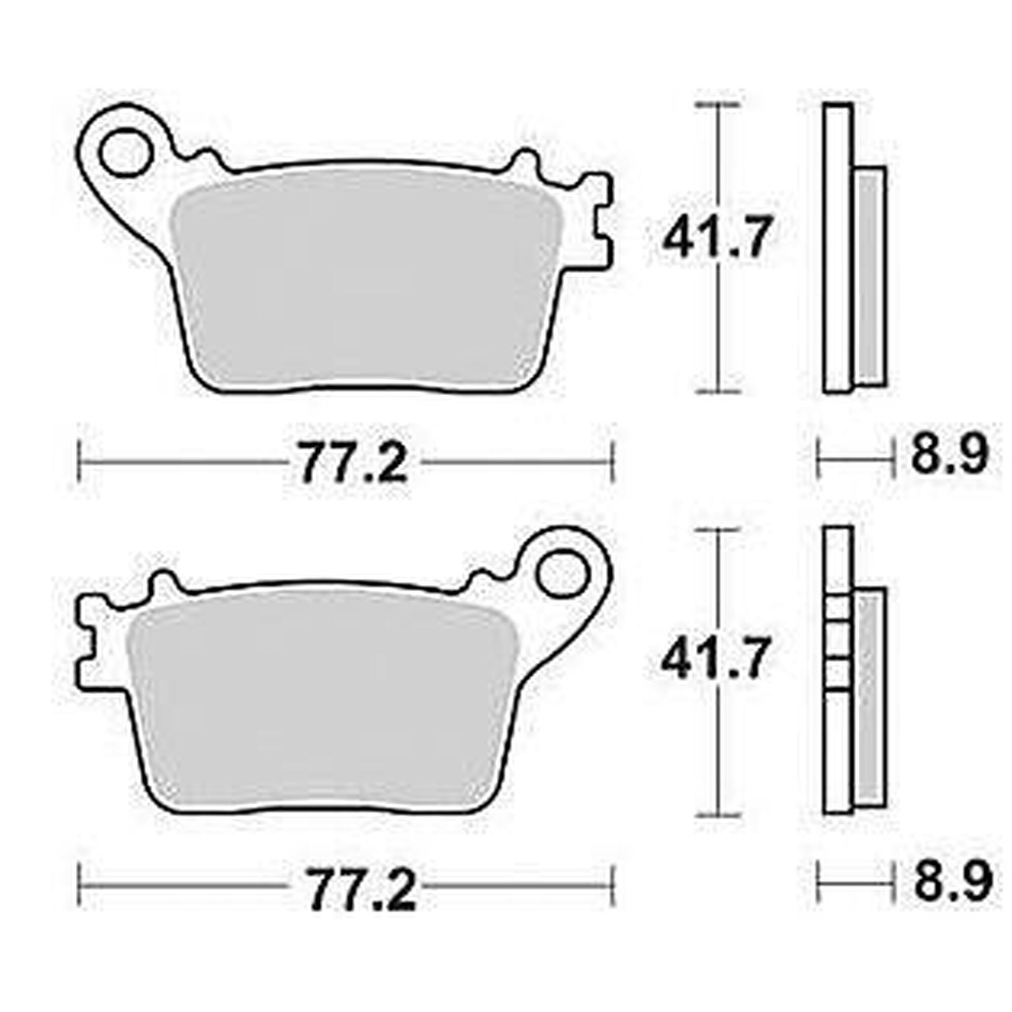 Klocki hamulcowe TRW MCB 784 SH z materiału metalowego