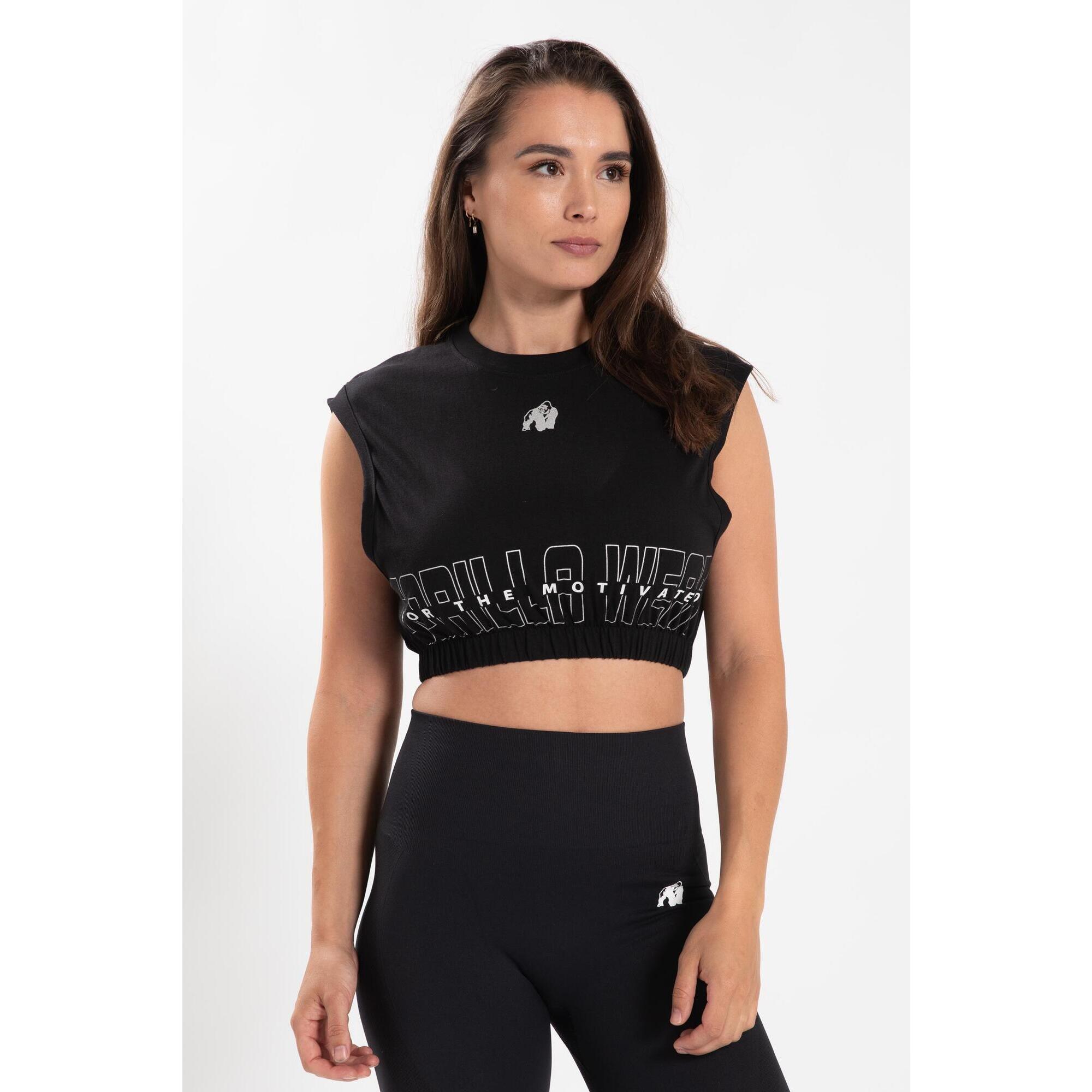 Albion Duże rozmiary Crop Top - Czarny