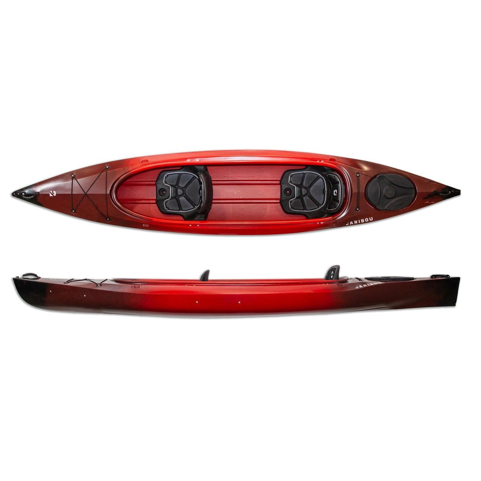 Kajak dwuosobowy do pływania Kayak Zone Caribou Adventure Lux z lukiem