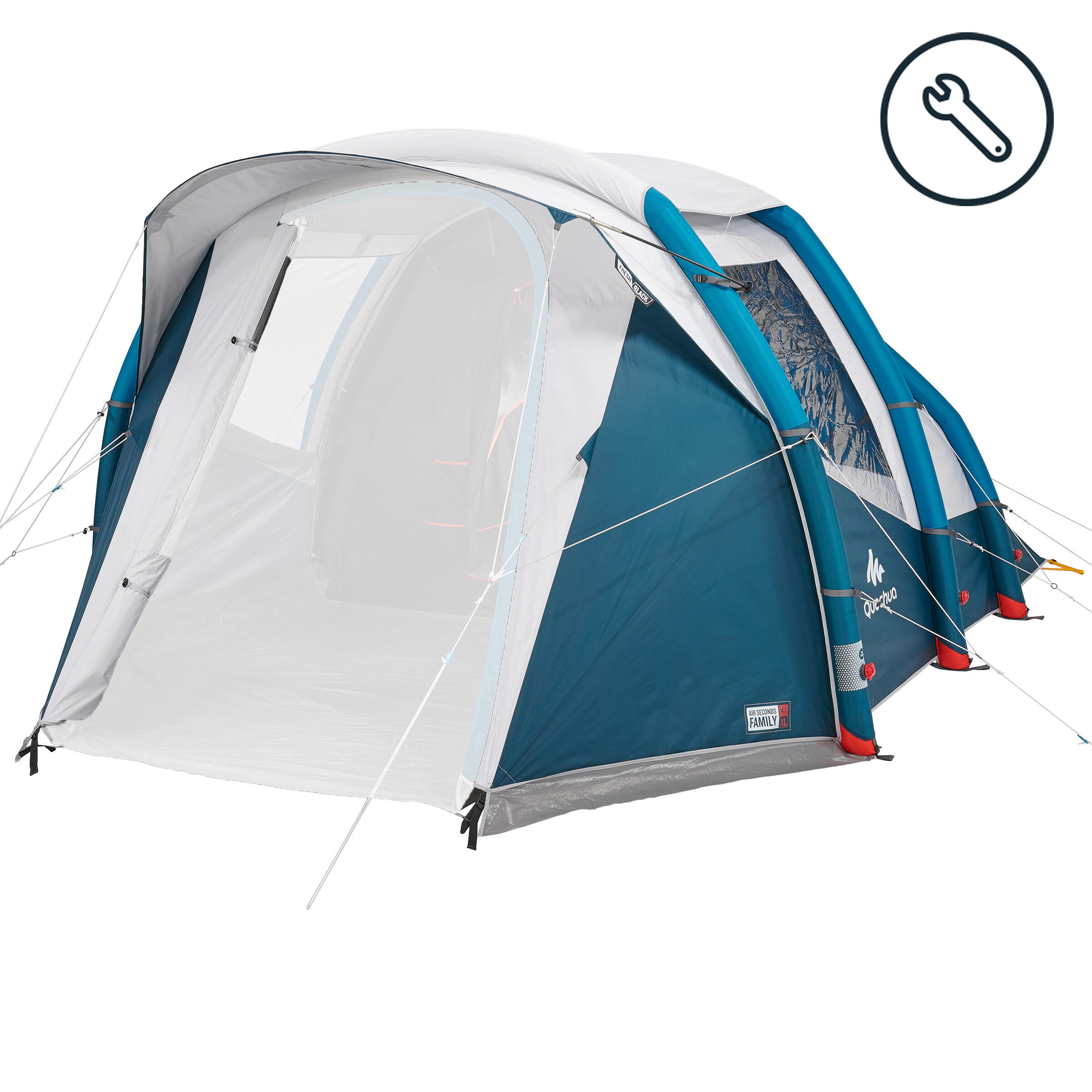 Tropik do namiotu Quechua Air Seconds 4.1 Fresh & Black