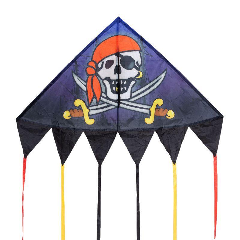 Latawiec dziecięcy HQ Delta Jolly Roger 140 cm 106120 Czarny 140 x 95 cm