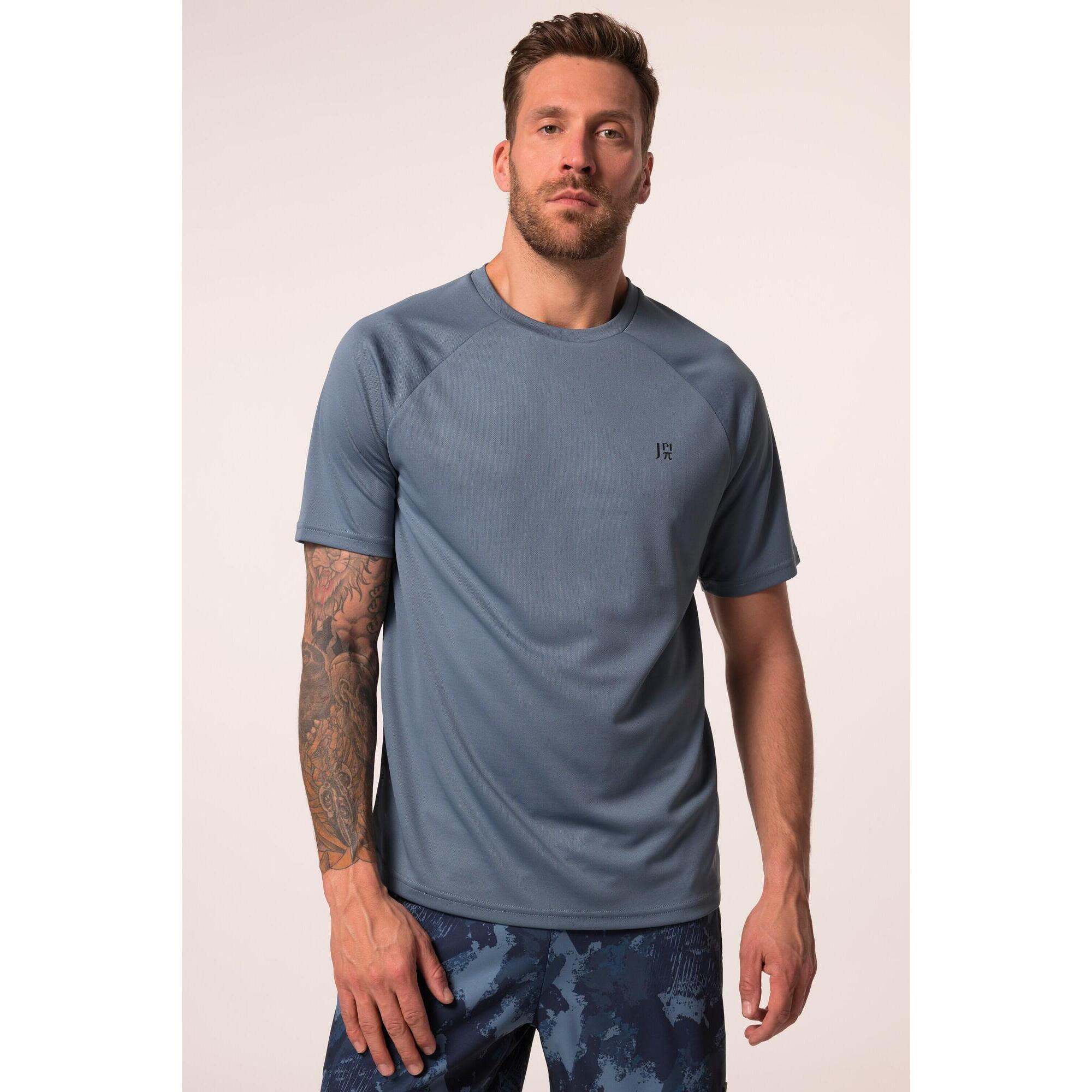 Męski T-shirt FLEXNAMIC® fitness rękaw 1/2 nadruk z tyłu QuickDry