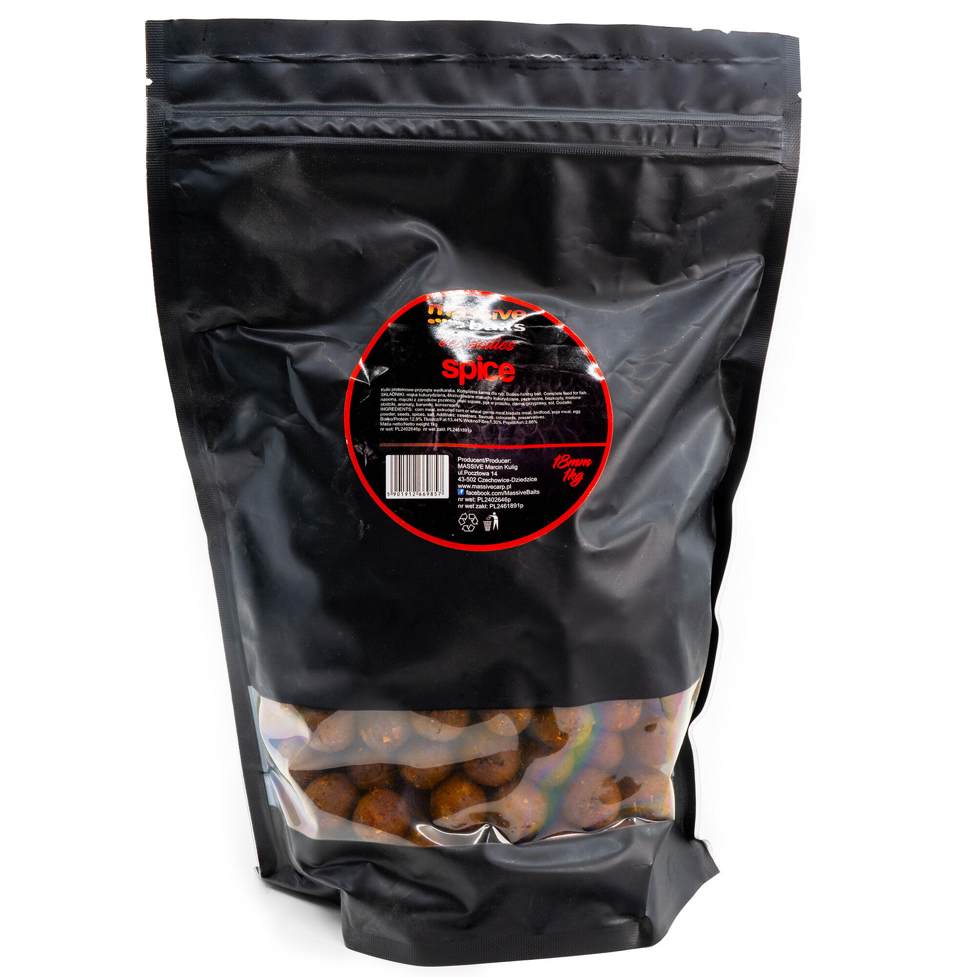 Kulki Massive Baits Eco Boilies Spice 18Mm 1Kg