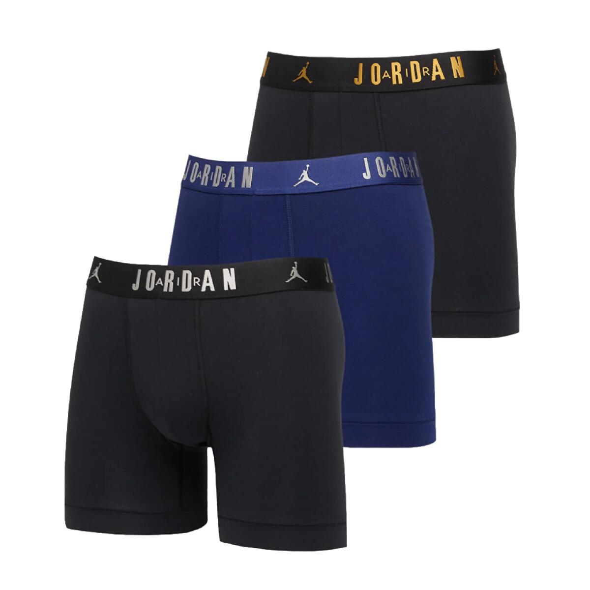 Bokserki męskie Air Jordan Flight Cotton Core 3-Pack Boxer Brief - JM0622-K5X