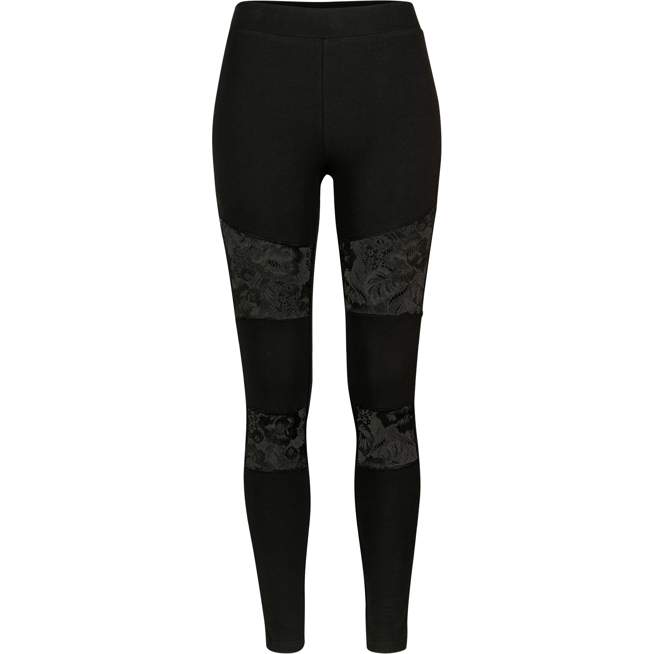 Damskie legginsy urban classic z wstawkami z koronki