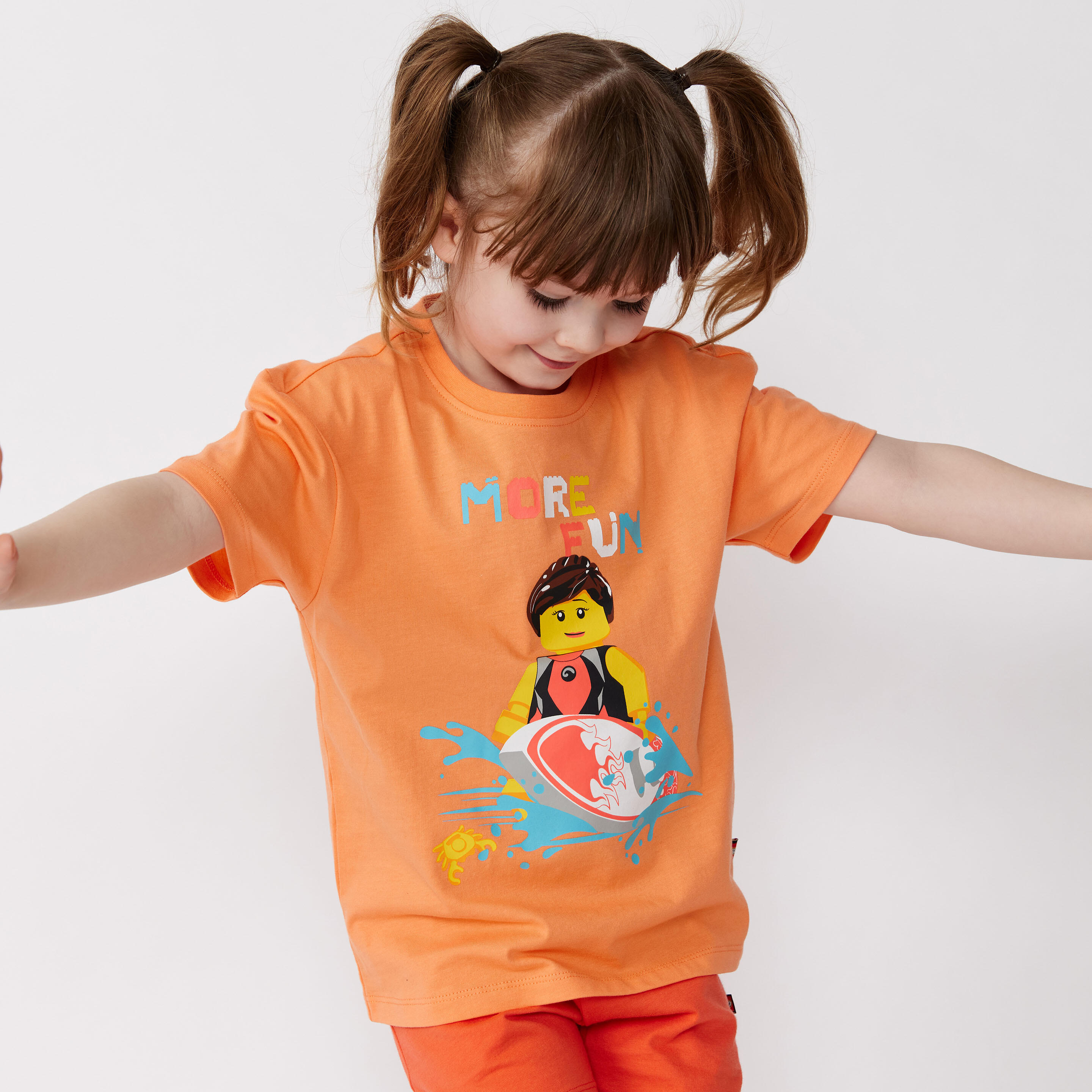 Koszulka dziecięca LEGO Tano 317, 100% bawełna organiczna, pomarańczowa.
