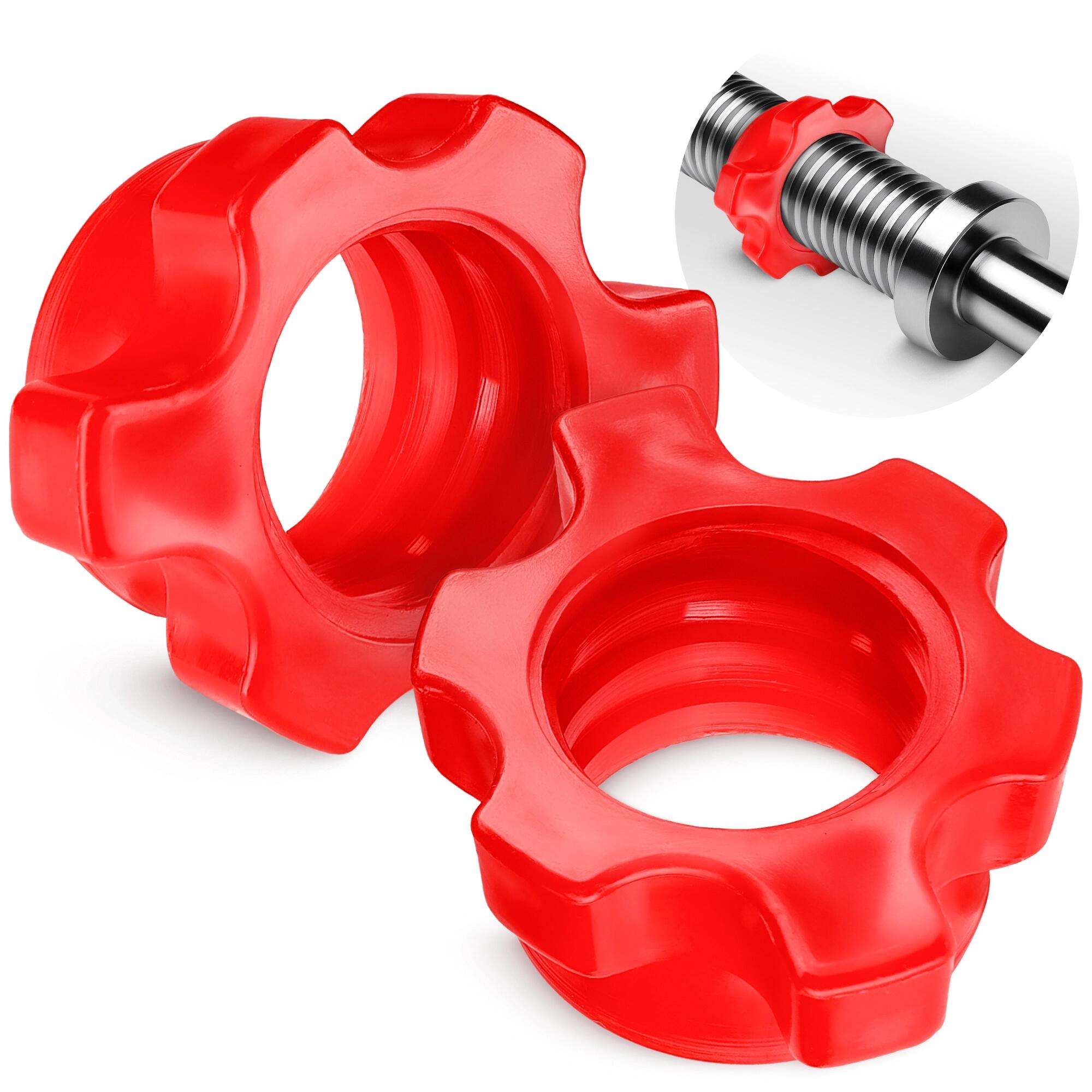 Zaciski plastikowe do gryfu 25 mm 2 szt. - czerwone