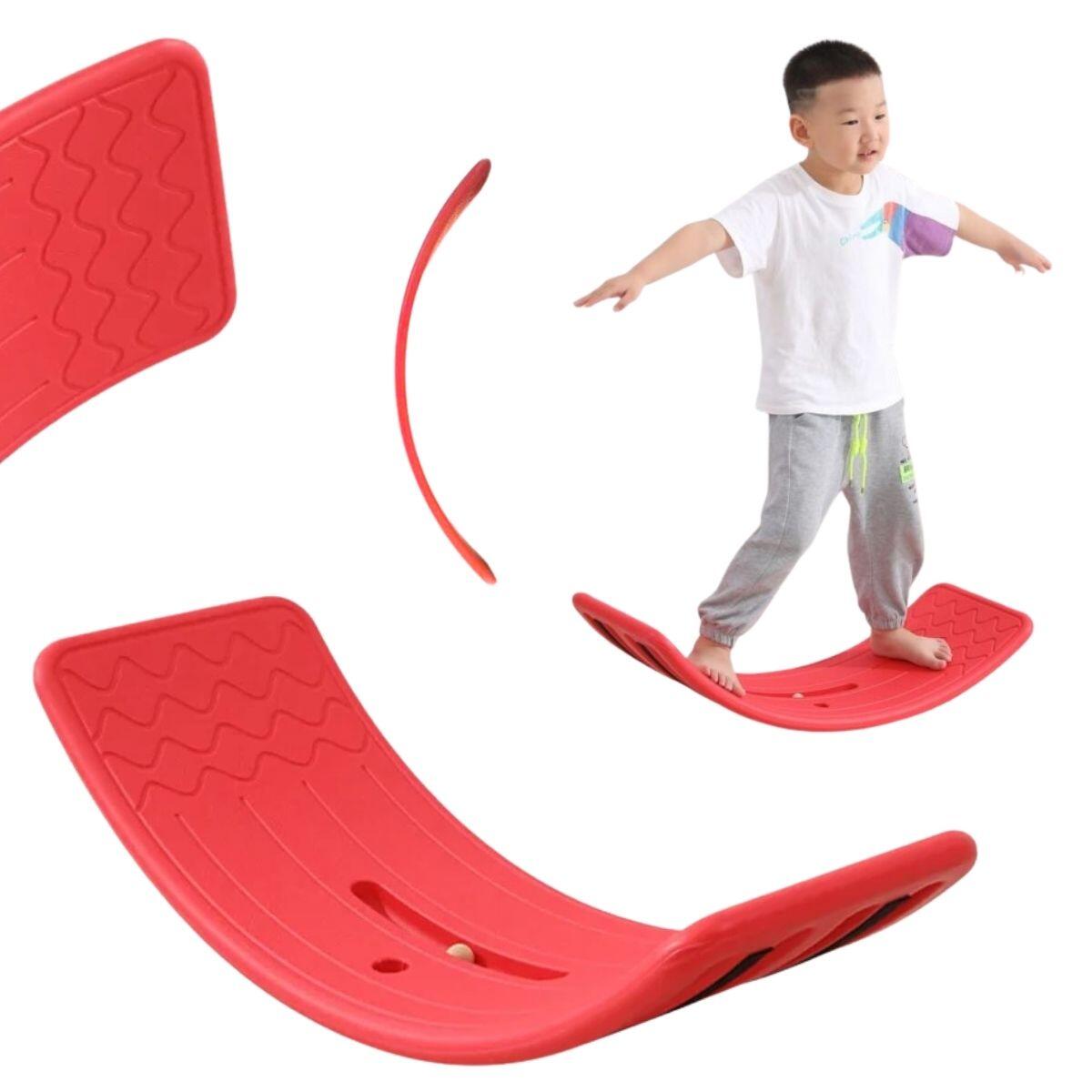 Deska Do Balansowania Wobble Z Kulką - Czerwony