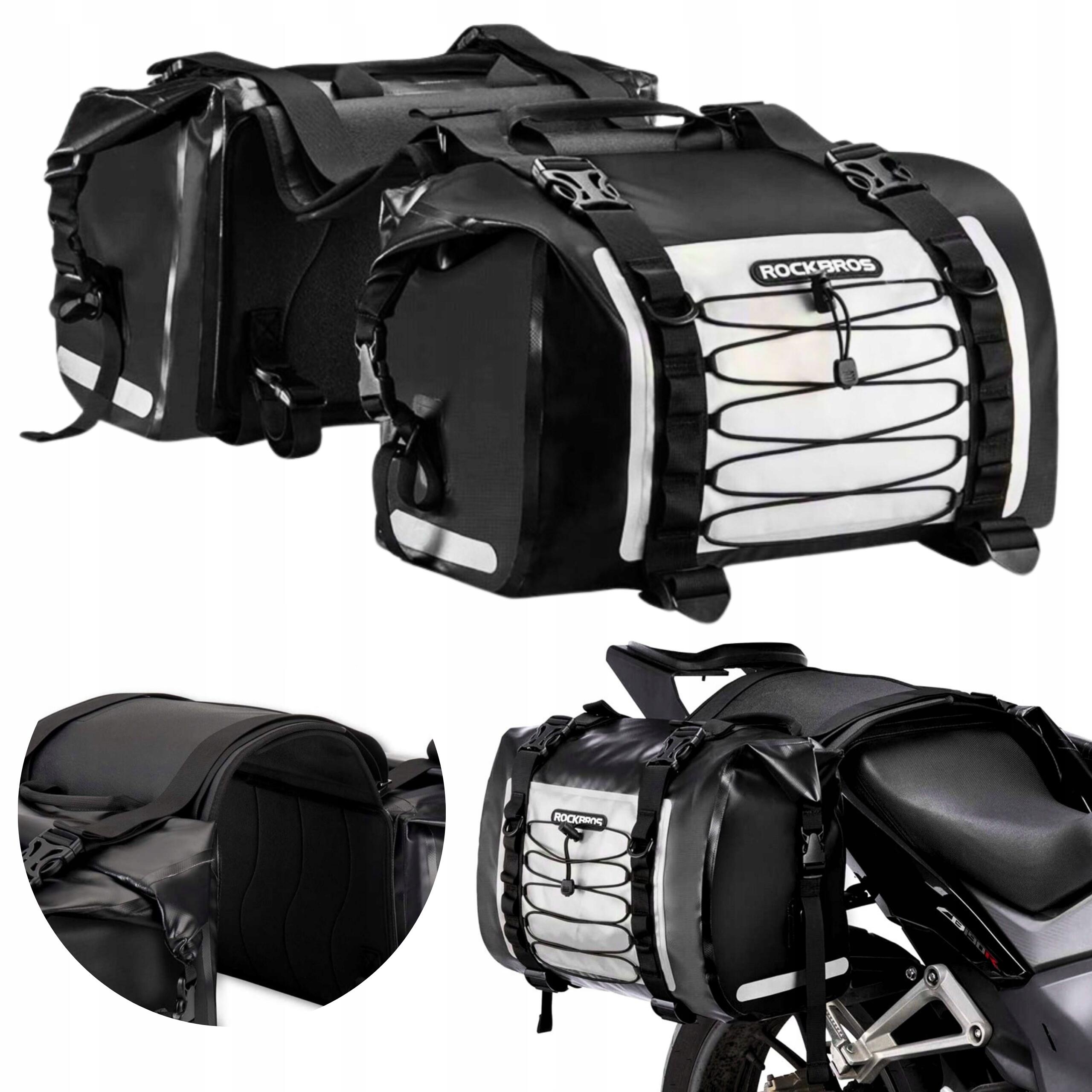 Rockbros sakwa motocyklowa 60l wodoodporna szara regulowana AS-010BGR
