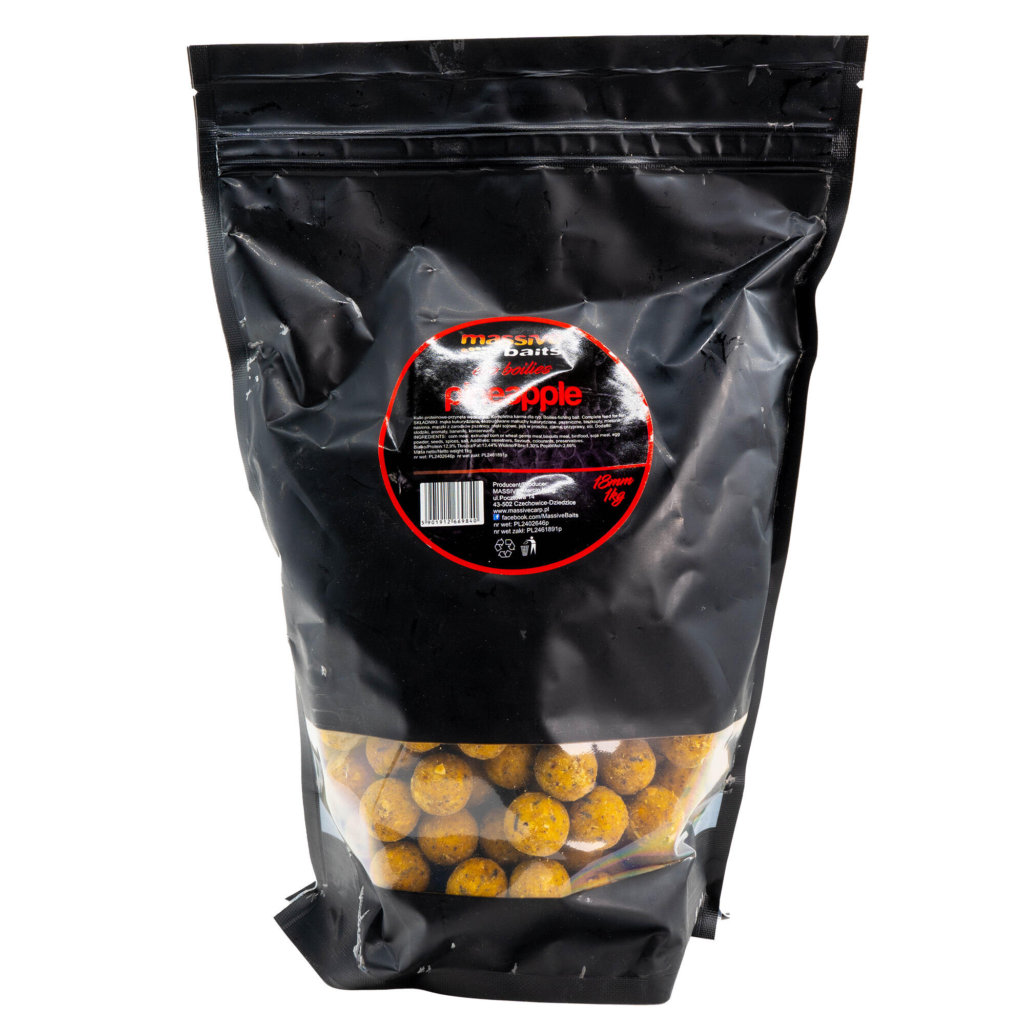 Kulki Massive Baits Eco Boilies Pineapple 18Mm 1Kg
