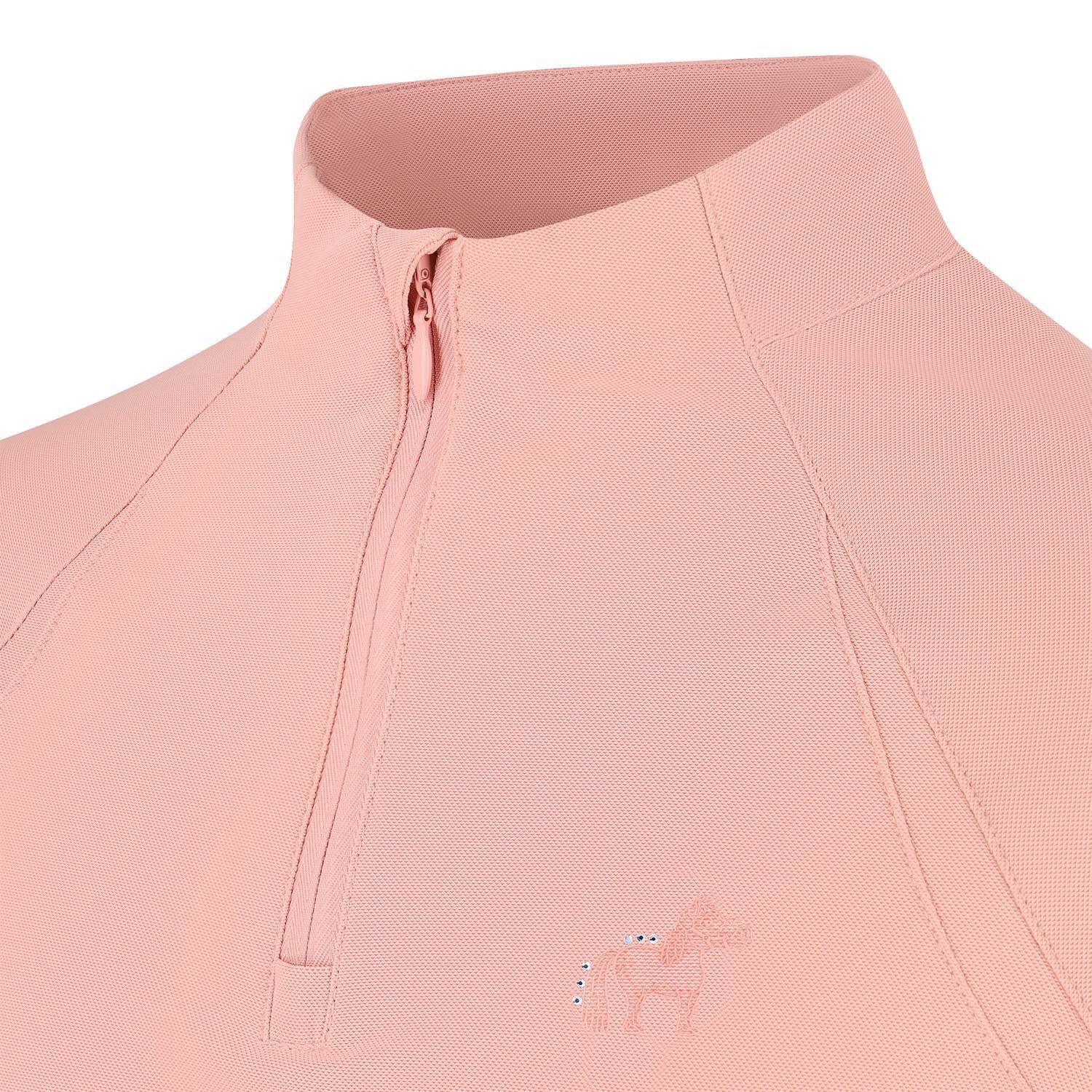 Dziewczęca koszulka polo z długim rękawem do jazdy konnej Kentucky Madrid