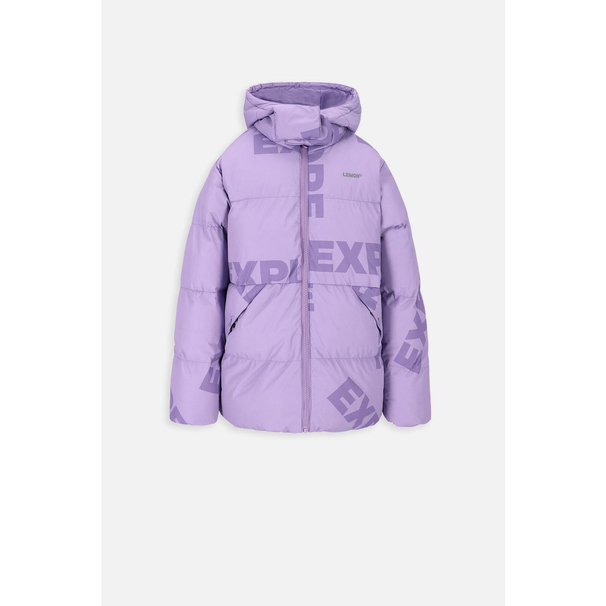Kurtka zimowa turystyczna dziewczęca Lemon Explore ZL3 fioletowa