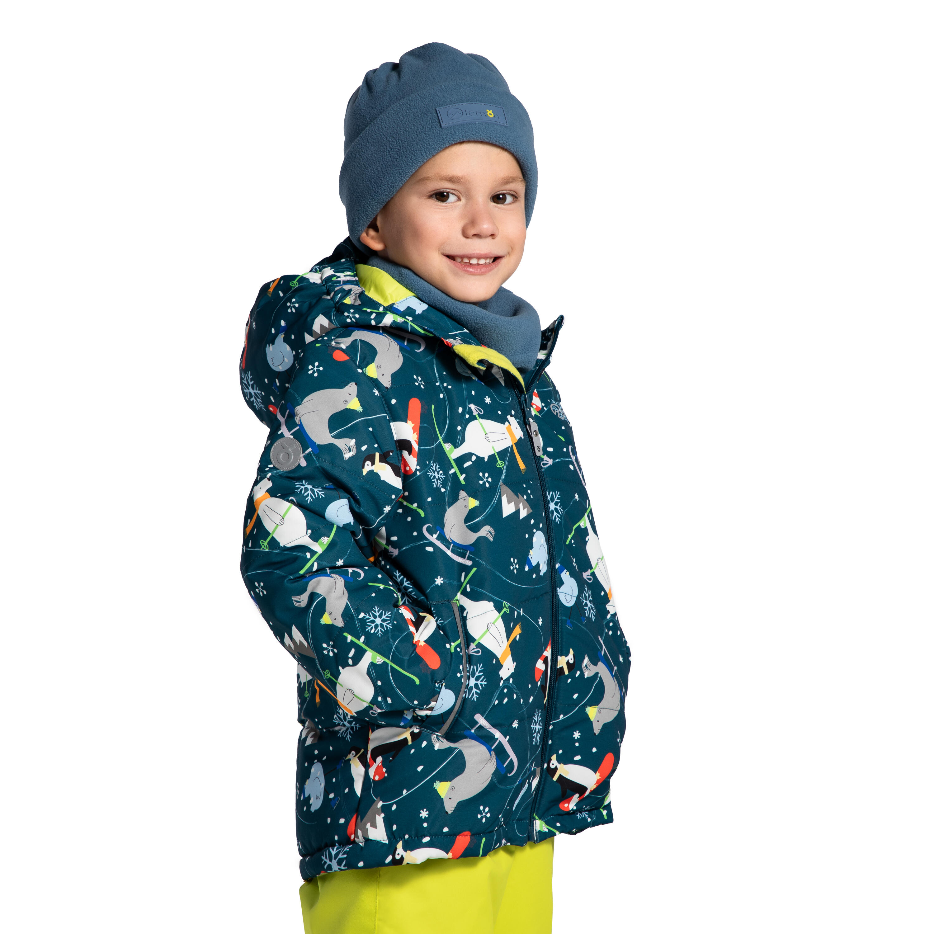 Kurtka narciarska dziecięca Lemon Explore ZL4 granatowa