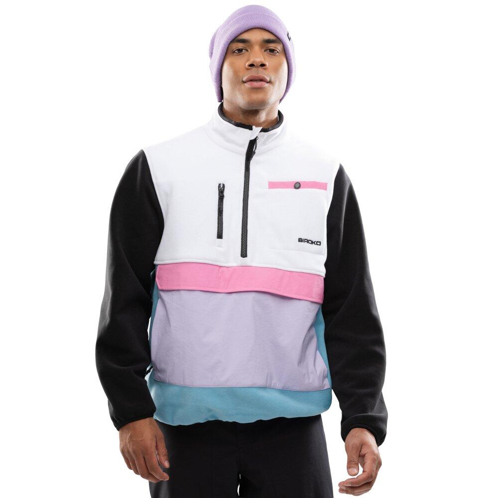 Męska bluza polarowa ze stójką Siroko Vinicunca White