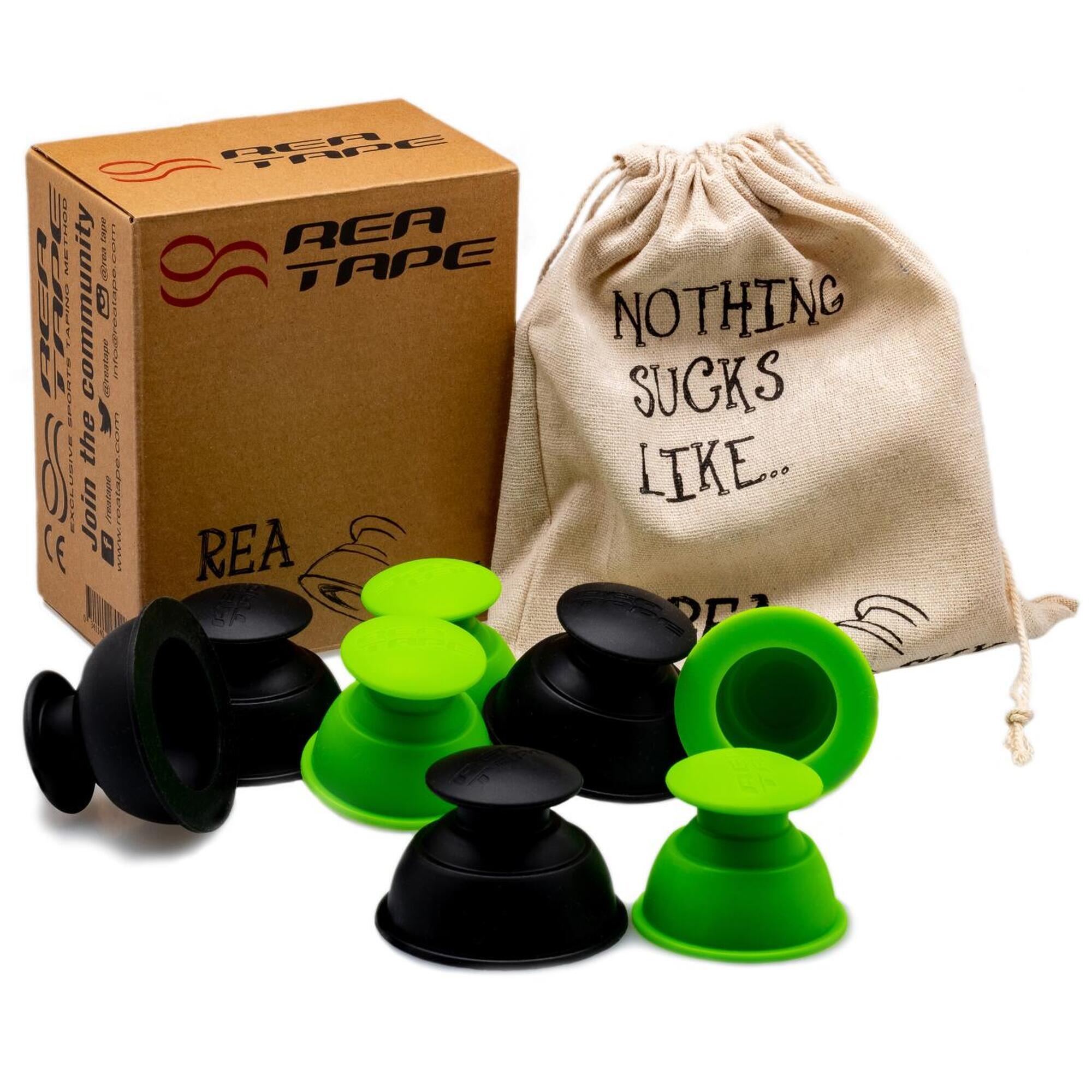 Bezogniowe bańki do terapii powięziowej REA SUX, zestaw