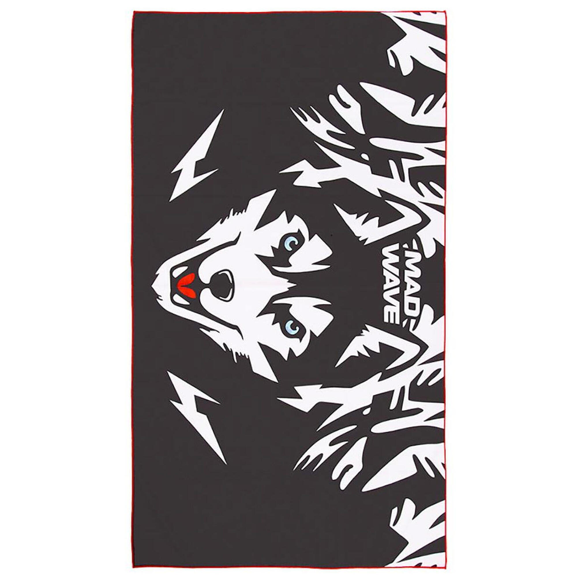 Mały Ręcznik Z Mikrofibry Mad Wave Husky – Czarny