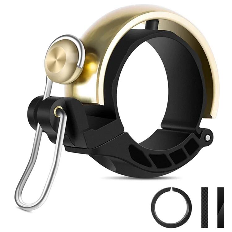 Mini dzwonek rowerowy, miedziana obudowa - Złoty