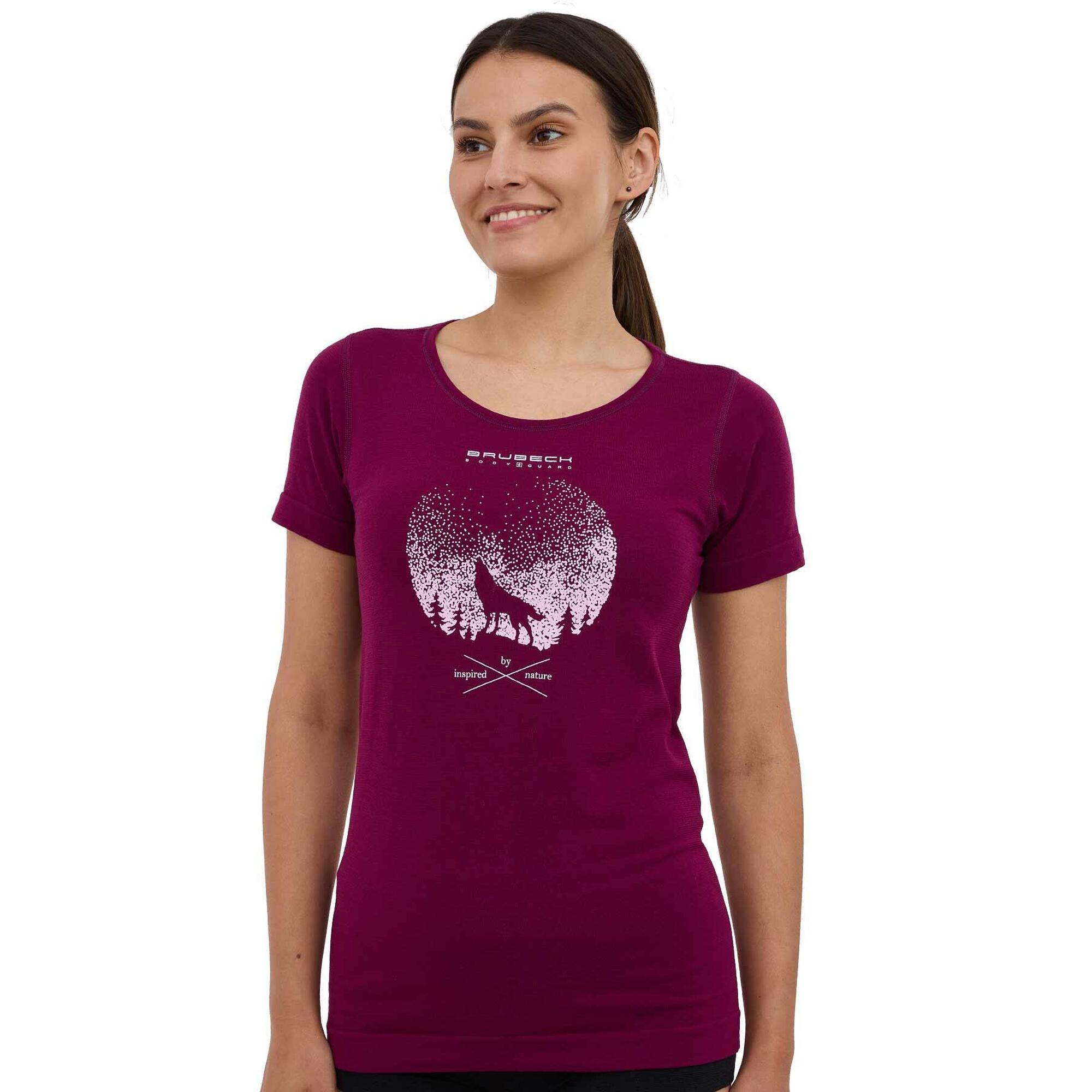 Koszulka damska z krótkim rękawem wełniana Brubeck OUTDOOR WOOL PRO