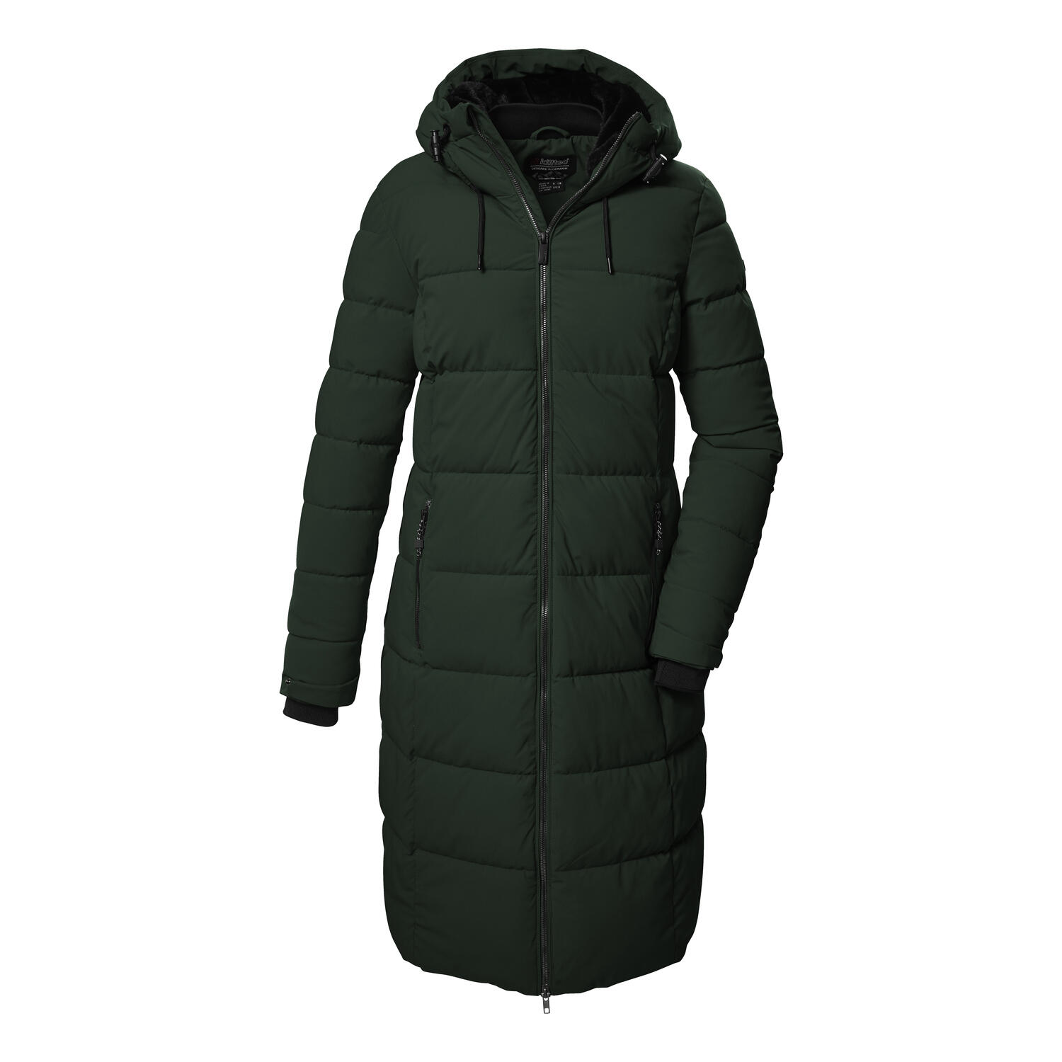 Płaszcz techniczny pikowany z kapturem zapinany na zamek damski Killtec KOW 65