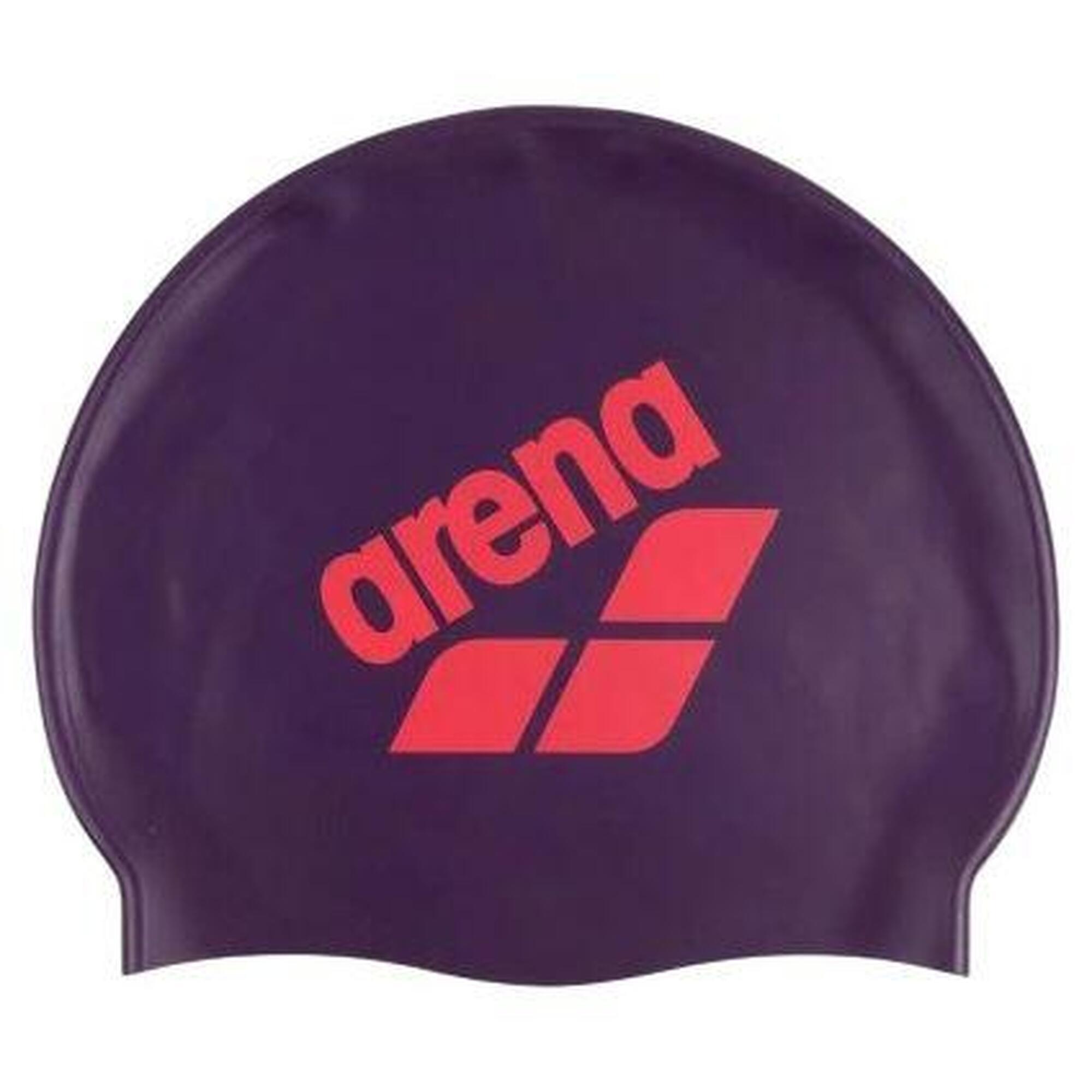 Czepek silikonowy na basen Arena Big Logo Plum Bright Coral