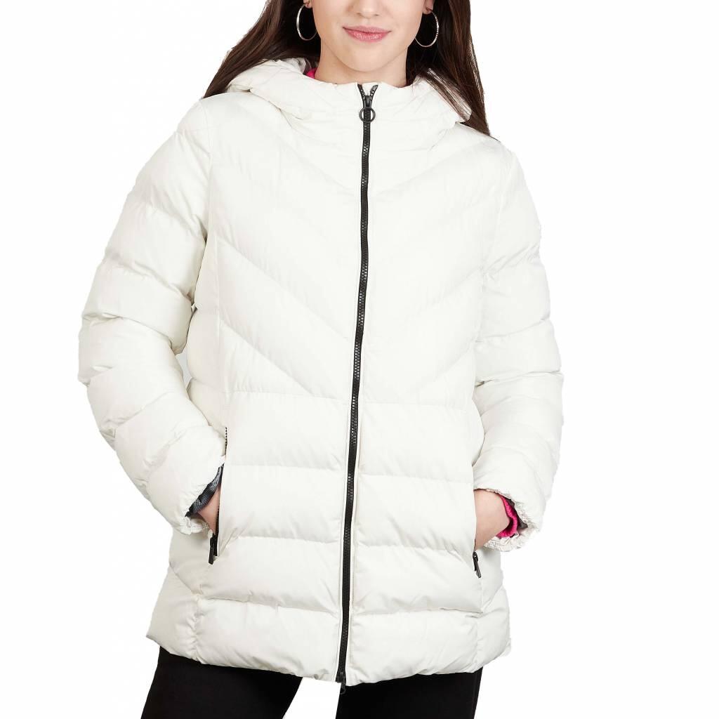 Kurtka GEOX W SPHERICA HOOD JKT Biały