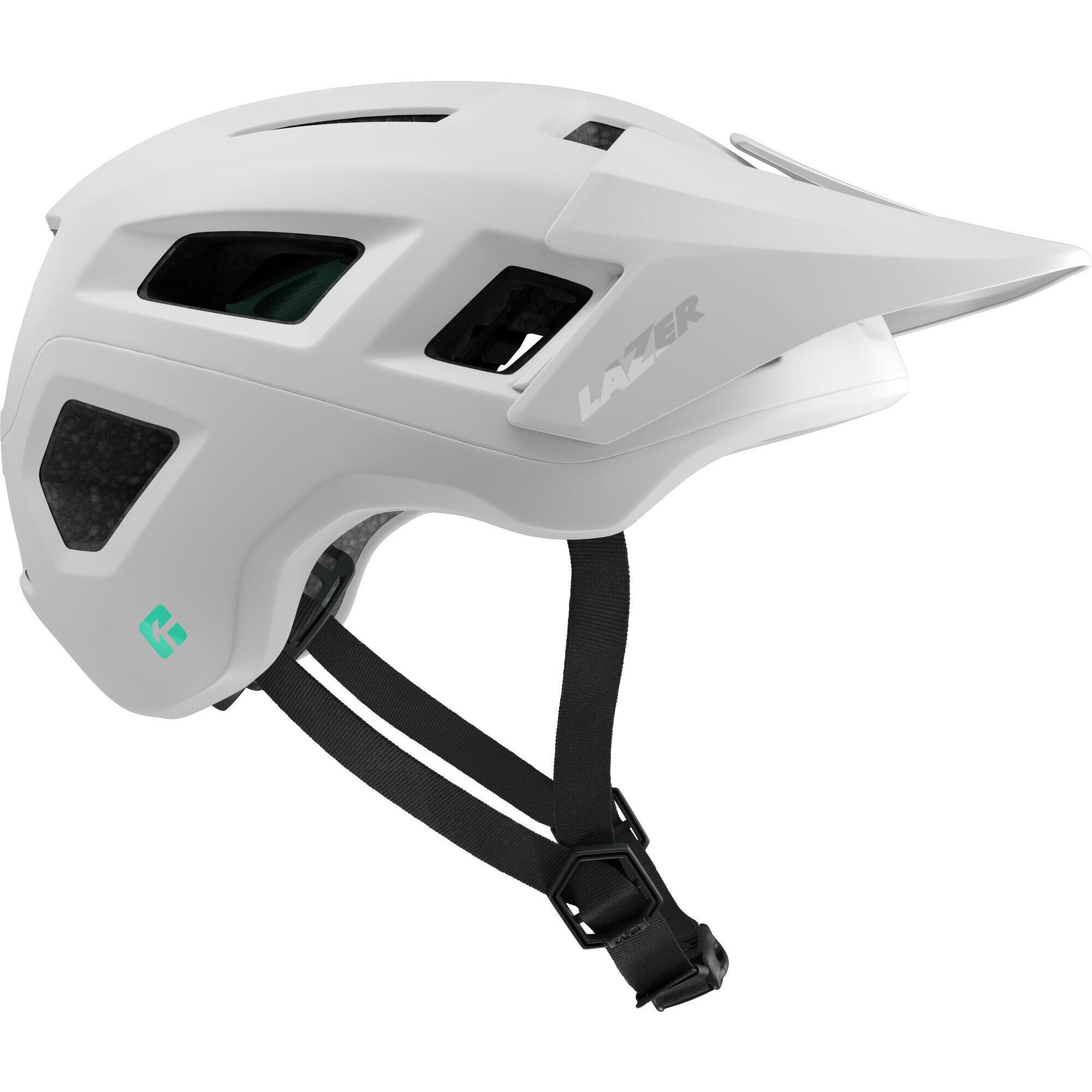 Kask MTB Coyote KinetiCore, matowy pełny biały