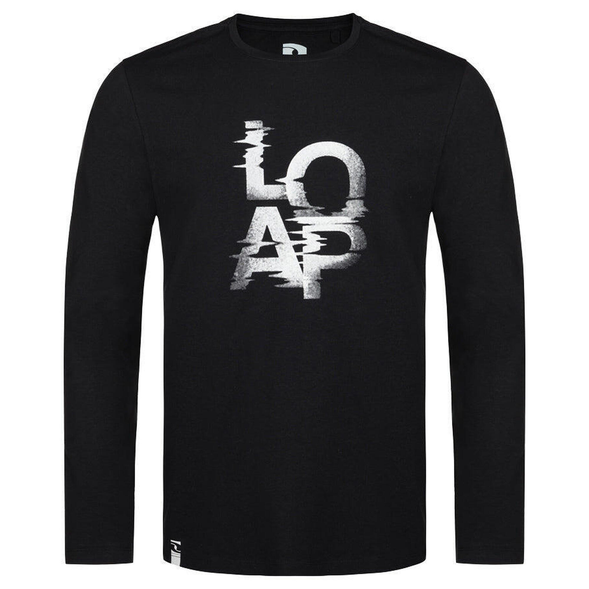 Męska koszulka Loap Altron Czarna z oddychającej bawełny