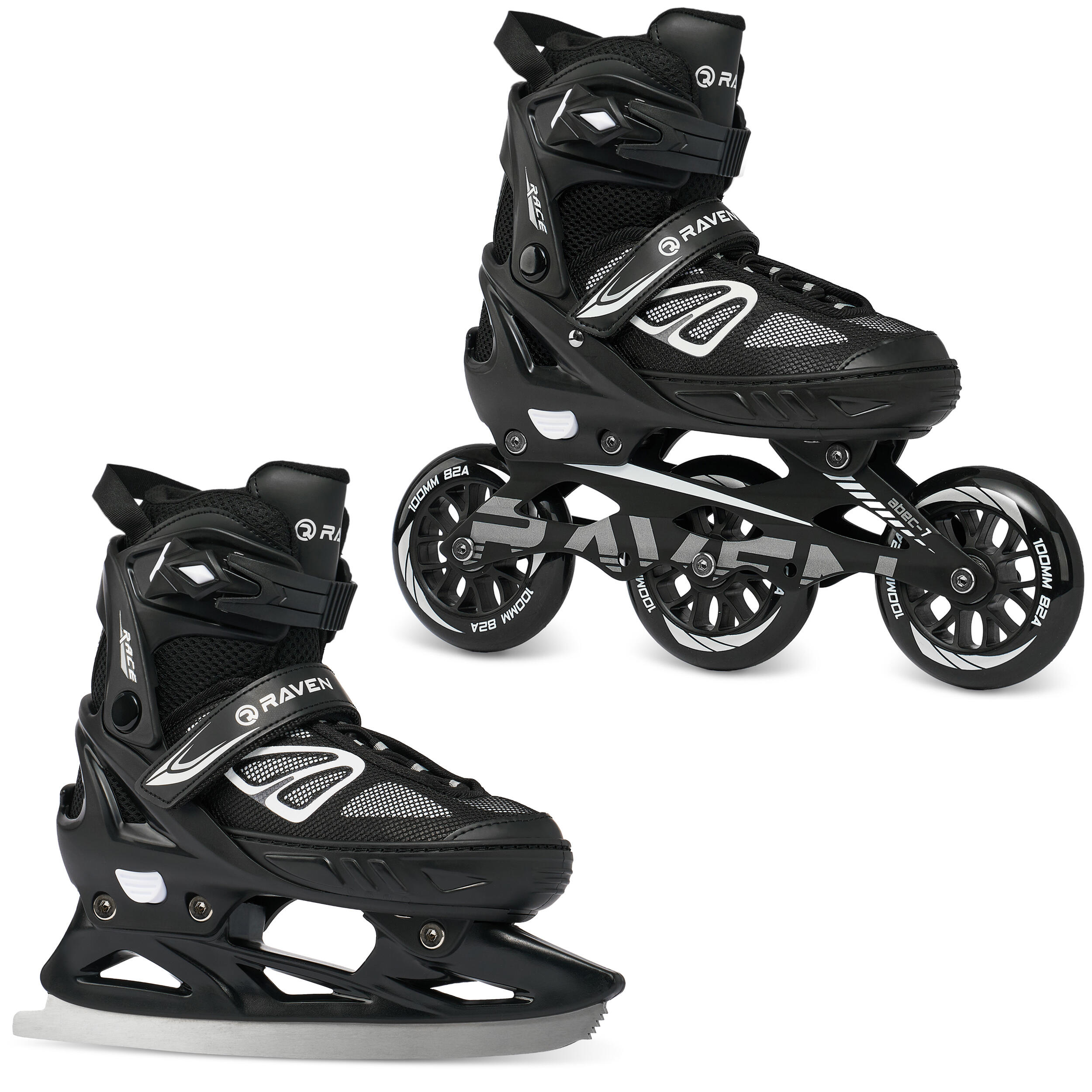 Rolki Łyżwy Regulowane unisex 2w1 Raven Advance Big Wheels