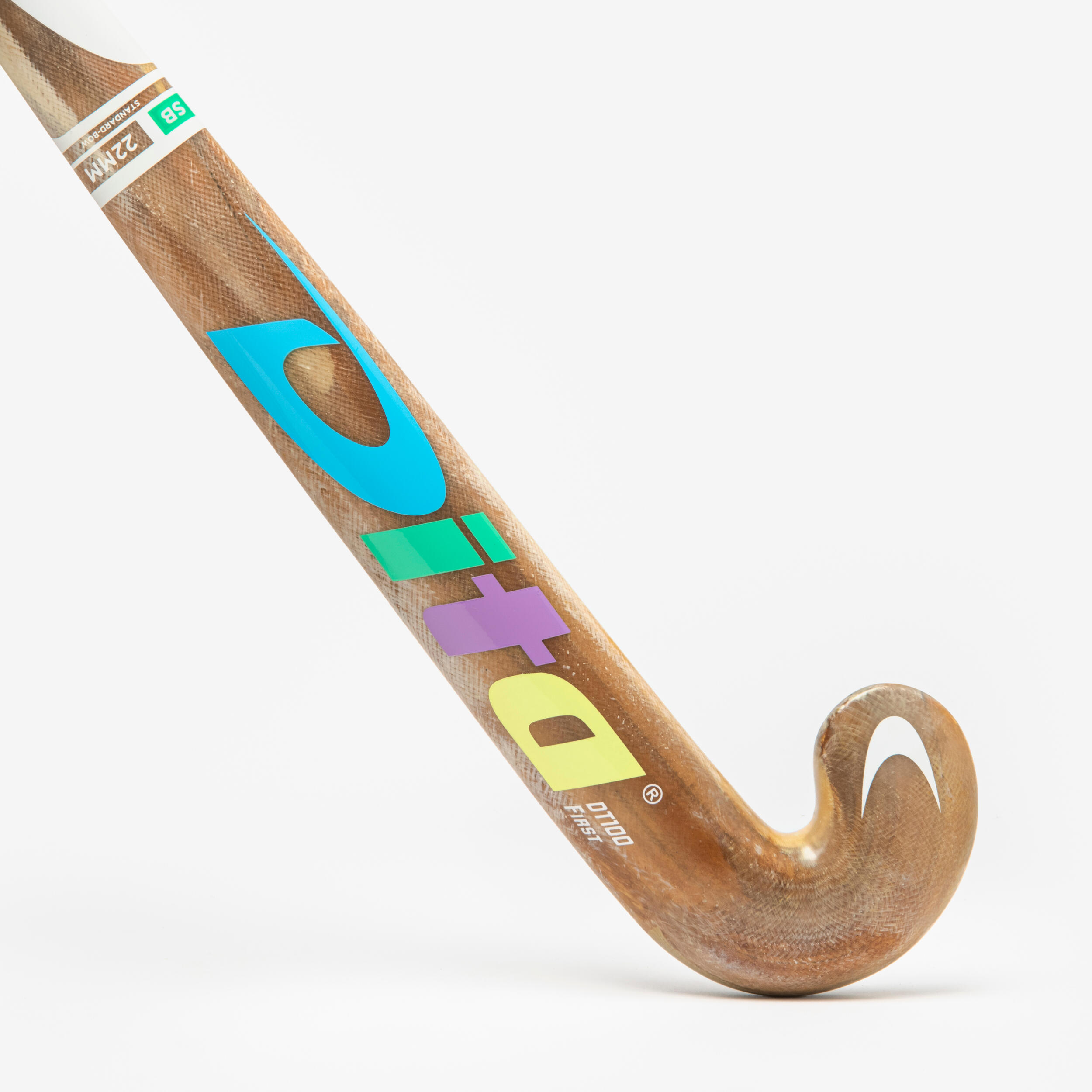 Kij do hokeja na trawie dla dzieci Korok DT100 drewniany