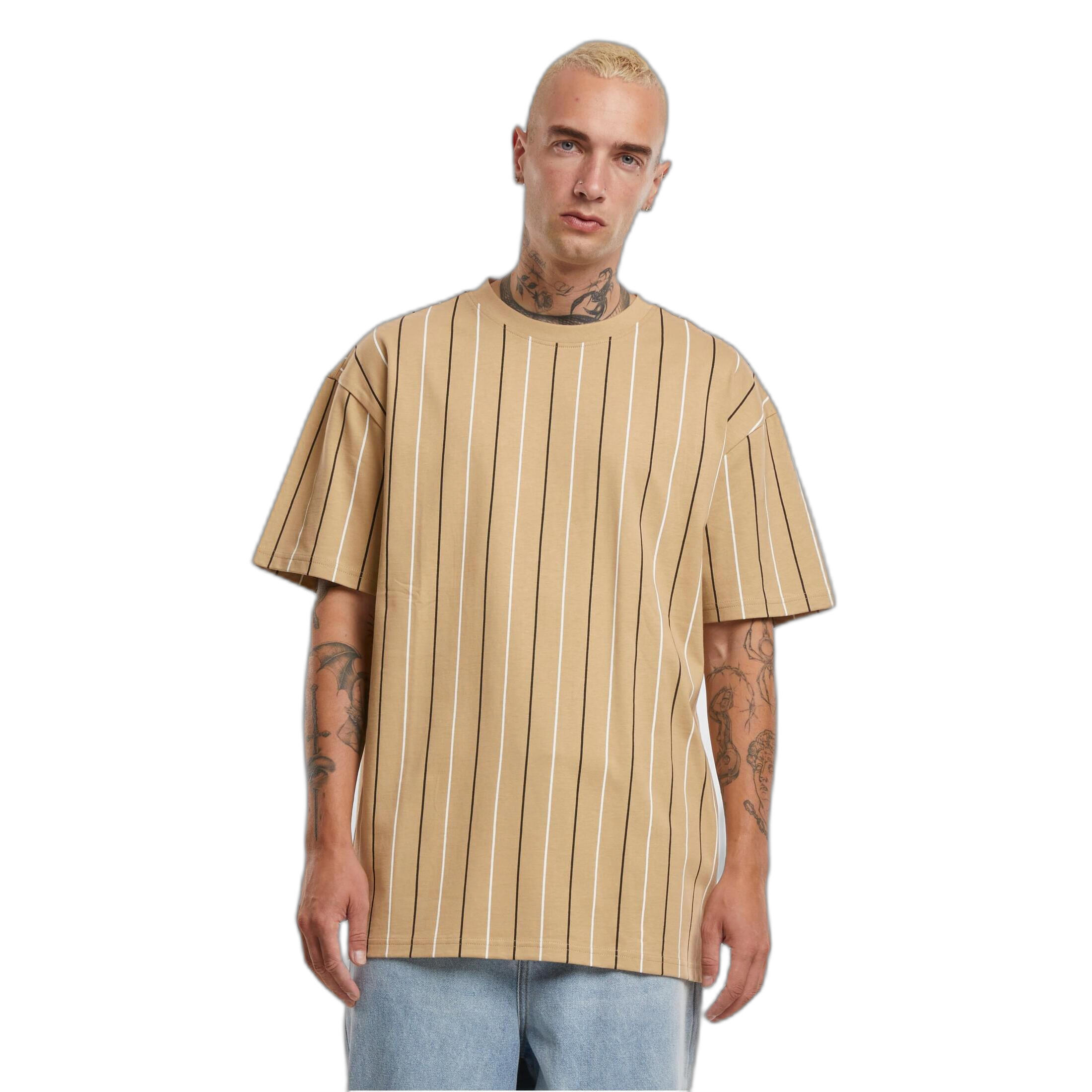 Koszulka damska Urban Classics Printed Pinstripe