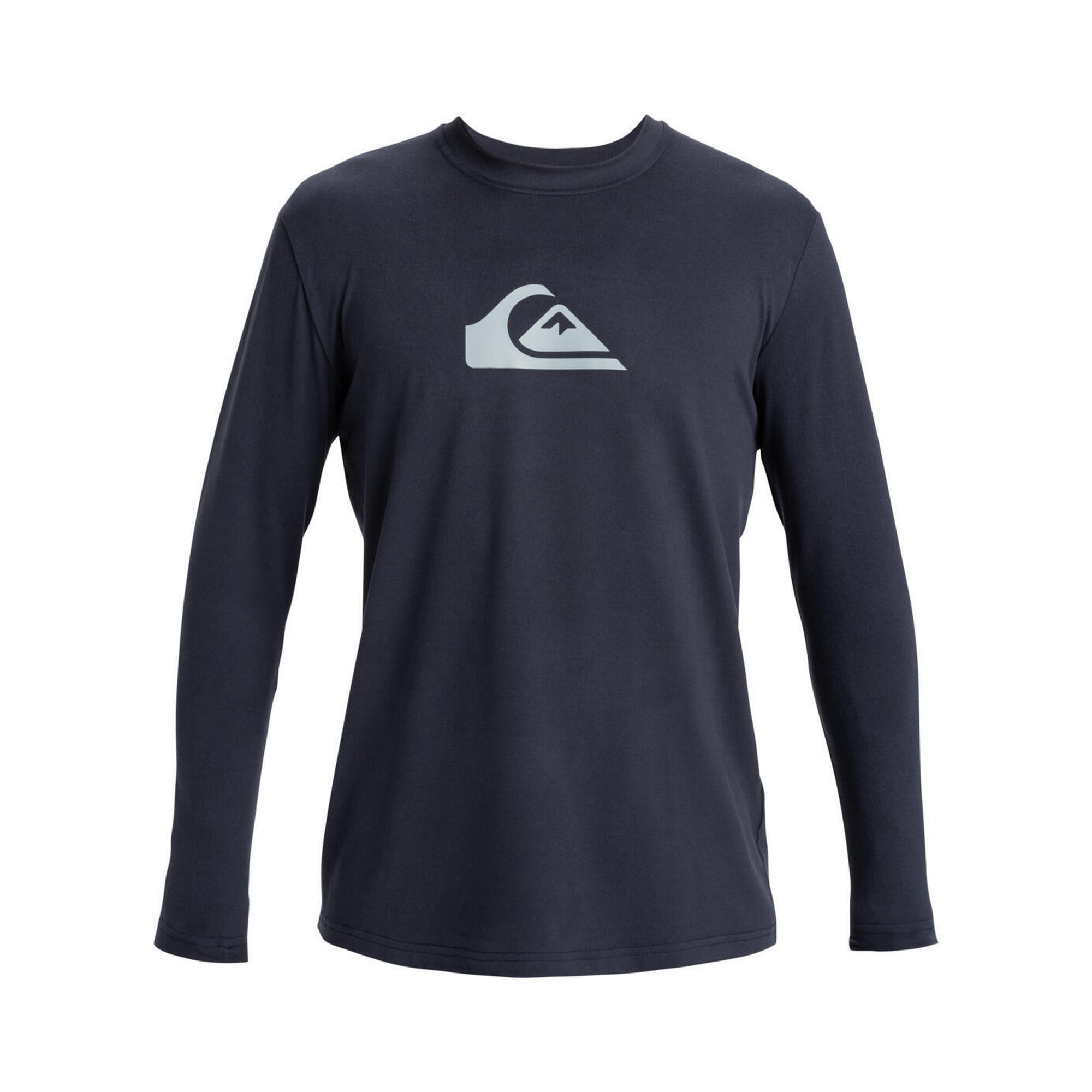 Koszulka surfingowa z długim rękawem UPF 50 dla Mężczyzn EVERYDAY SURF Czarny