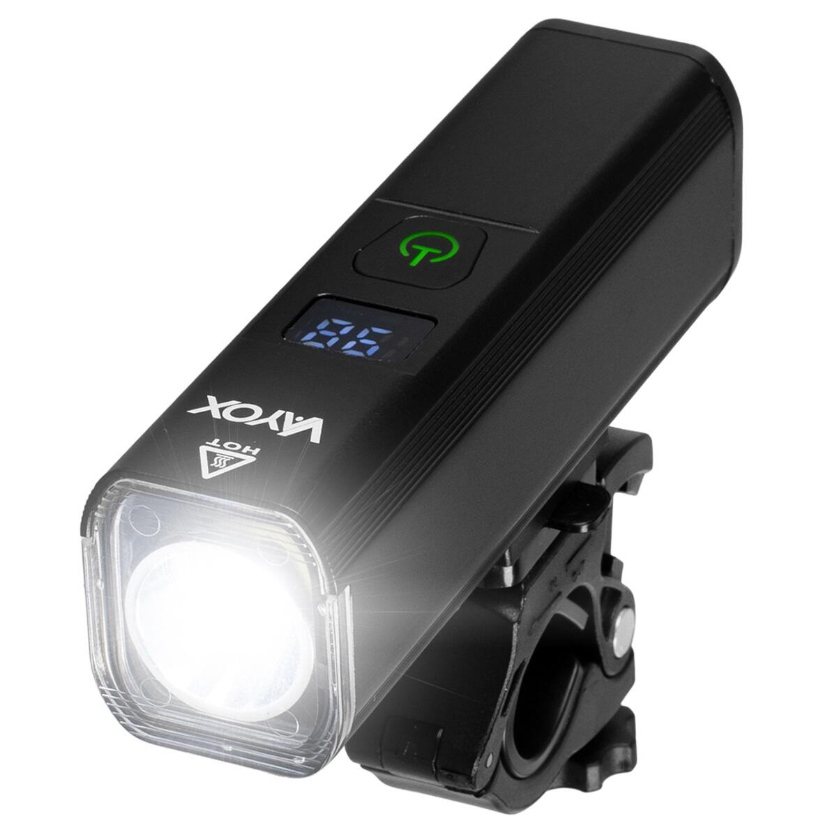 Lampka rowerowa przednia Vayox VA0071 1300lm akumulatorowa LCD powerbank