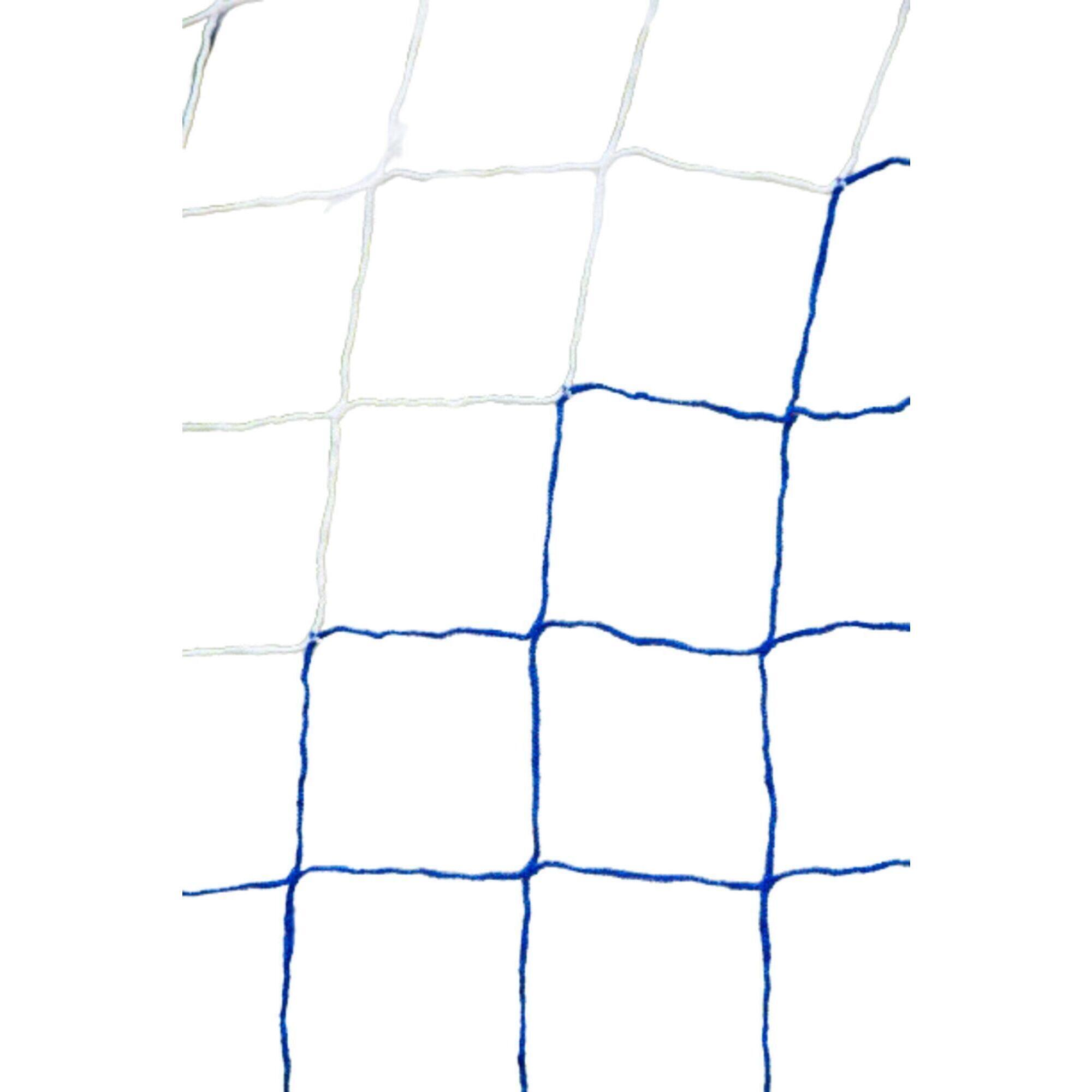 3mm siatka do bramki 11-a-side - biało-niebieska - 7,32 x 2,44 x 2 x 2 m