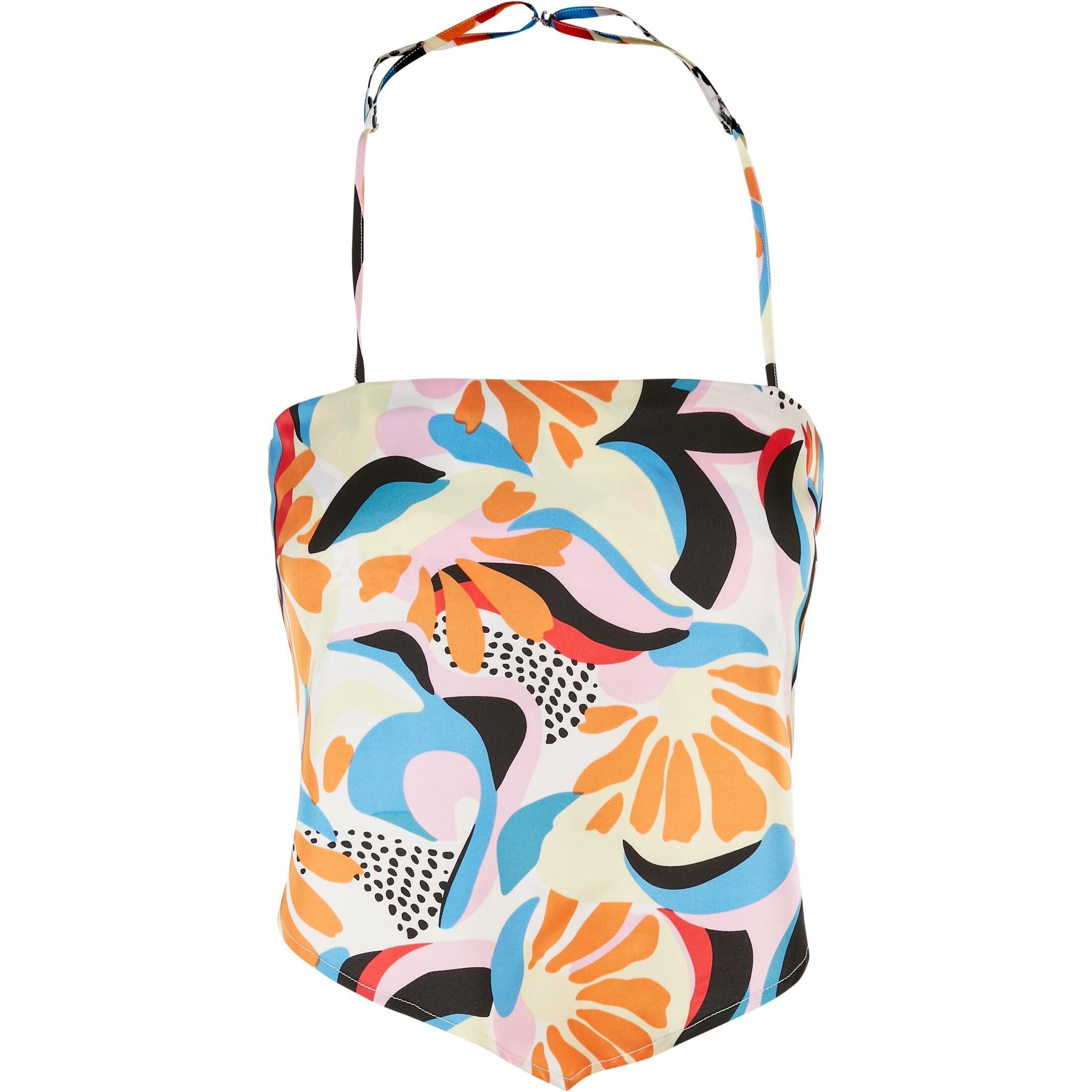 Damski satynowy tank top Urban Classics AOP Triangle