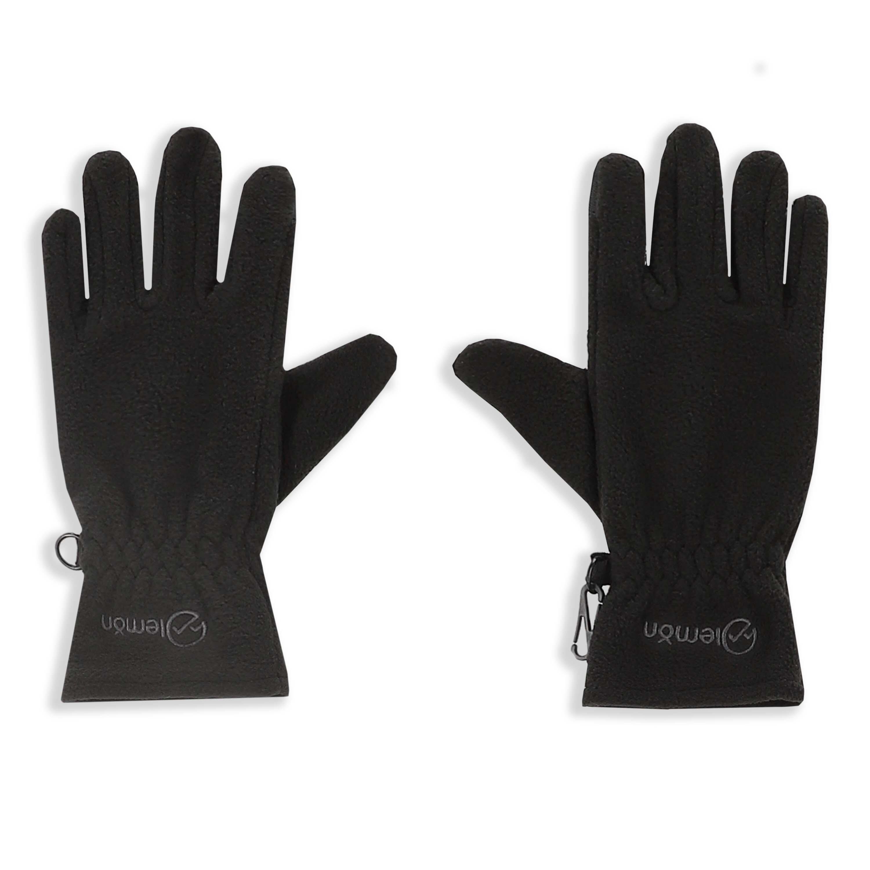 Rękawice narciarskie dziecięce pięciopalczaste polar Lemon Explore ZL4 czarne