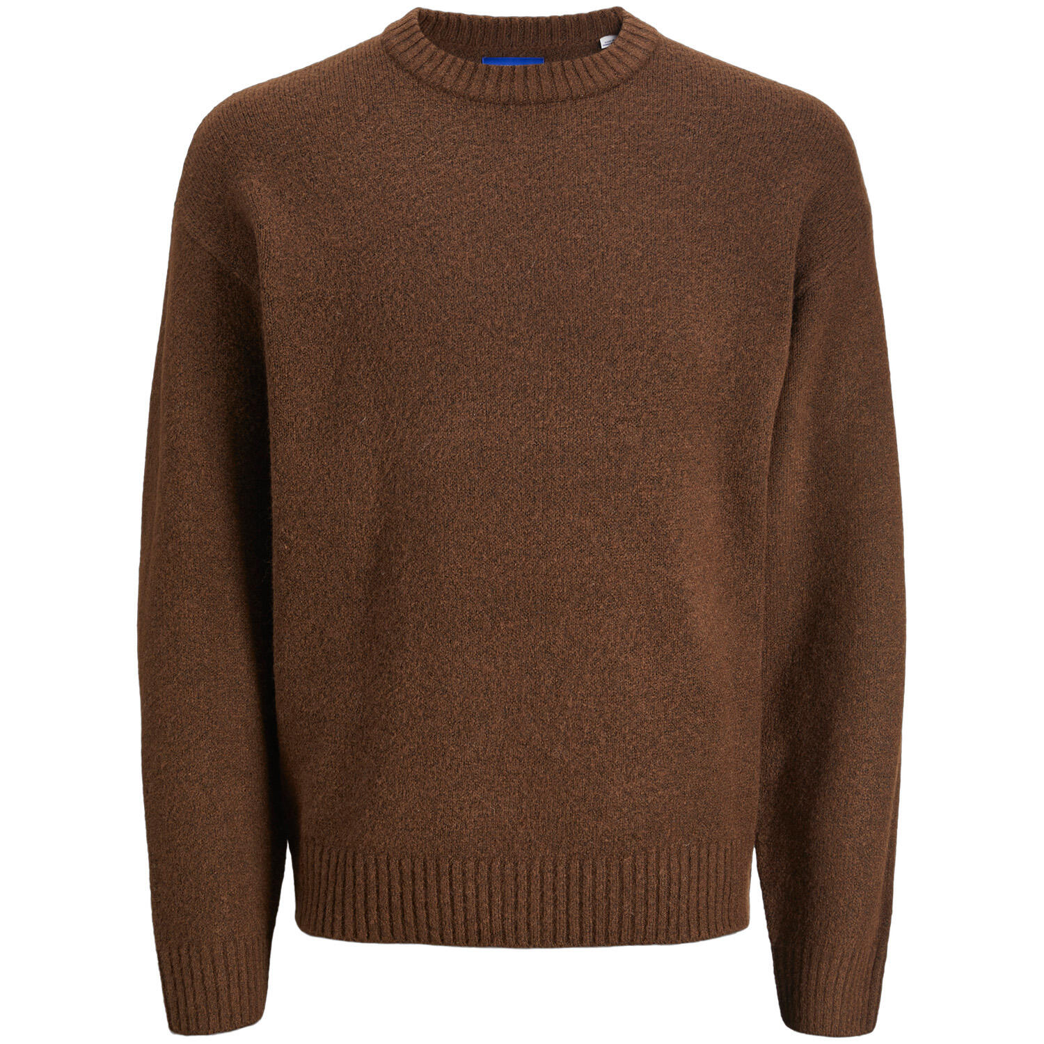 Sweter Jack & Jones Rollie dziany czekoladowy labrador