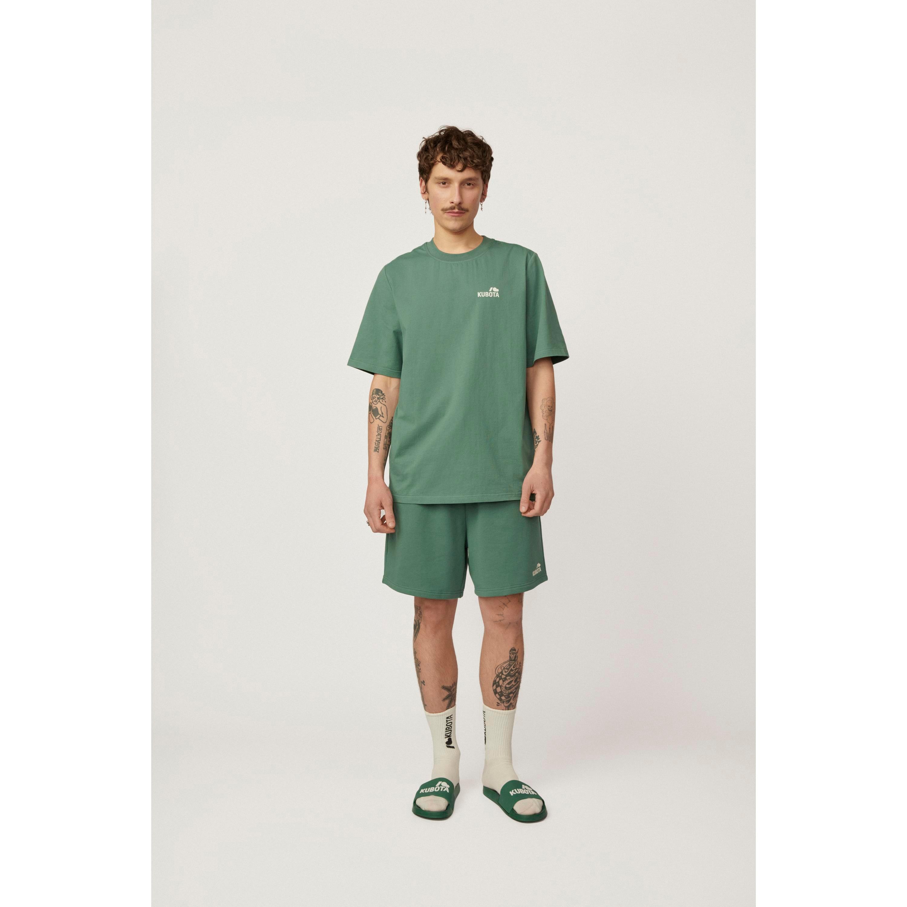 T-shirt Kubota ciemnozielony męski