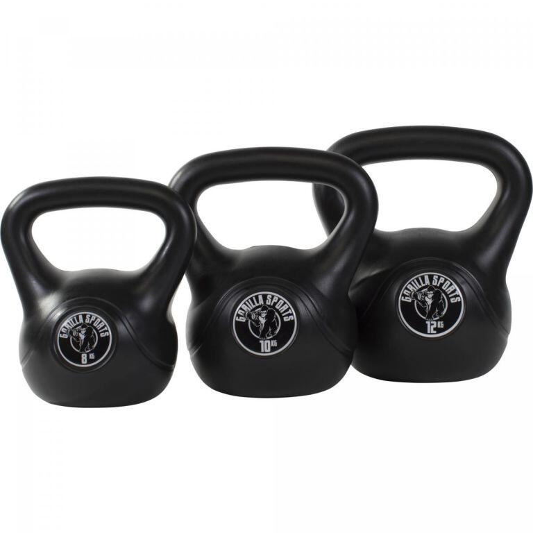 Zestaw 8kg, 10kg, 12kg kettlebell winylowy