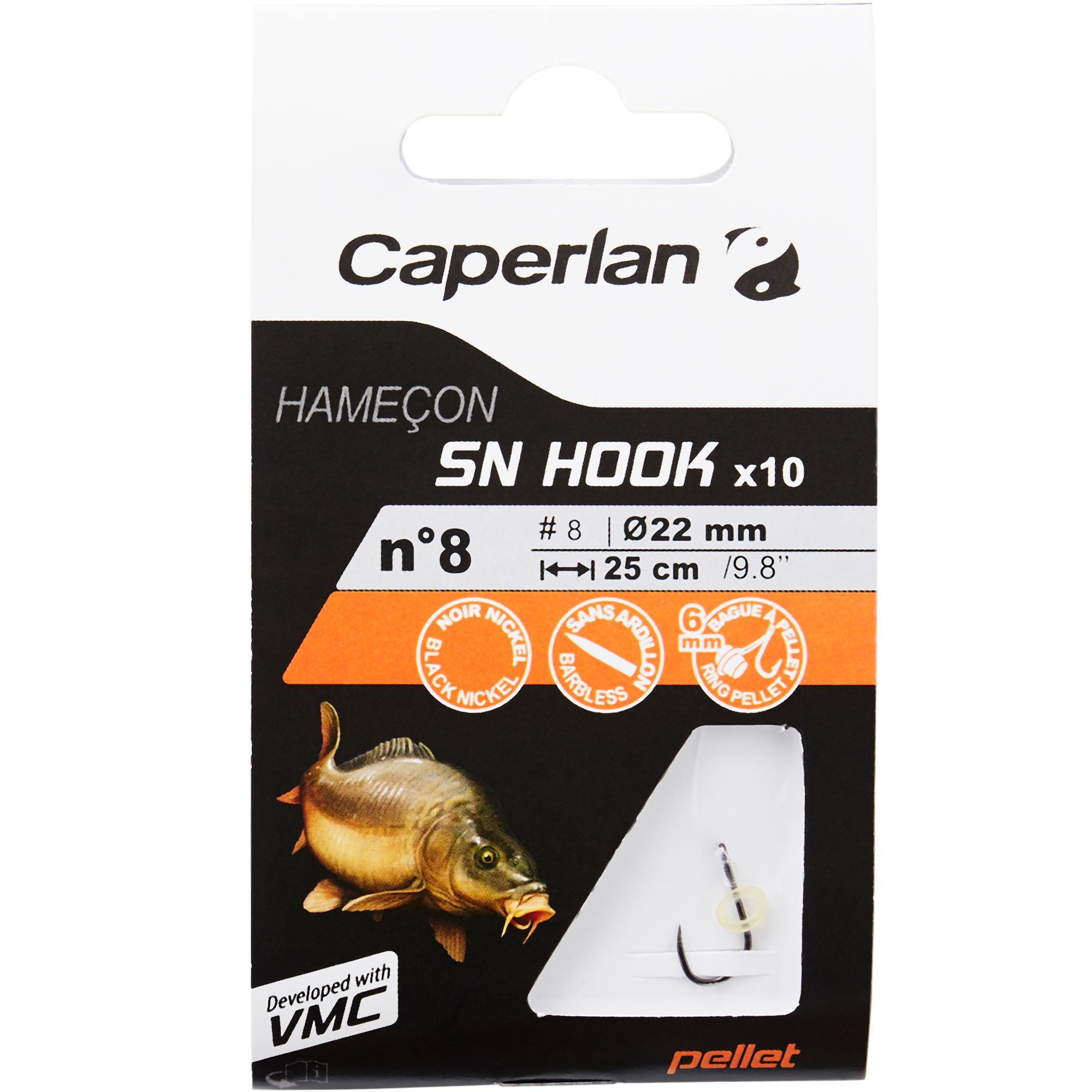 Haczyki z przyponem CAPERLAN SN Pellet z Gumką