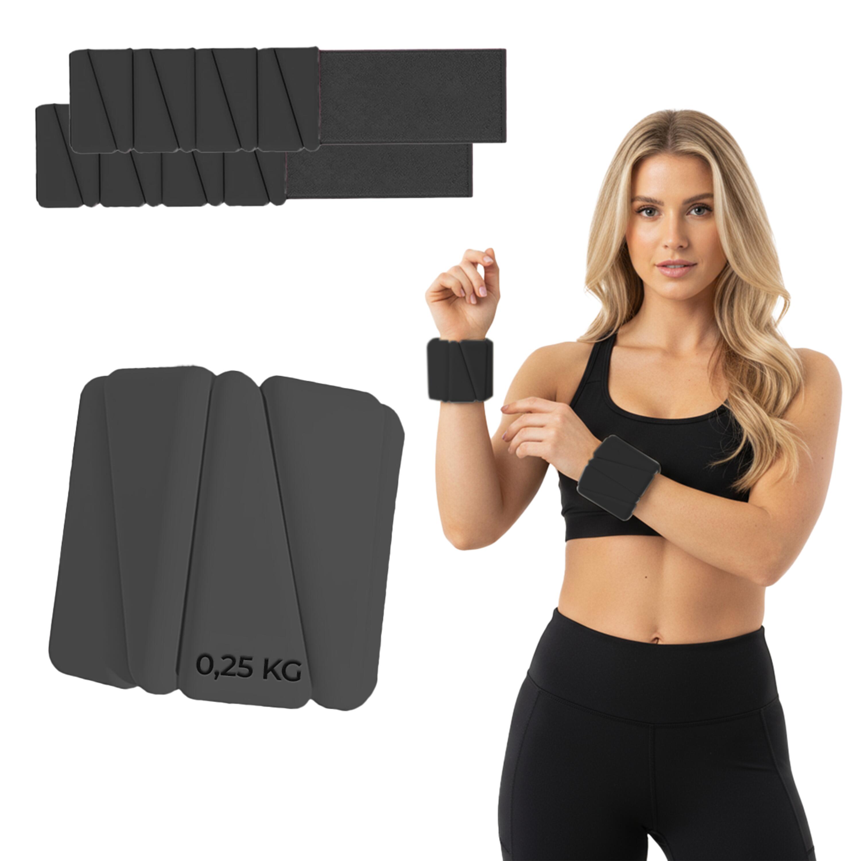 OBCIĄŻNIKI NA KOSTKI CIĘŻARKI NA RĘCE NOGI DO ĆWICZEŃ REGULOWANE 2x 0,25 KG