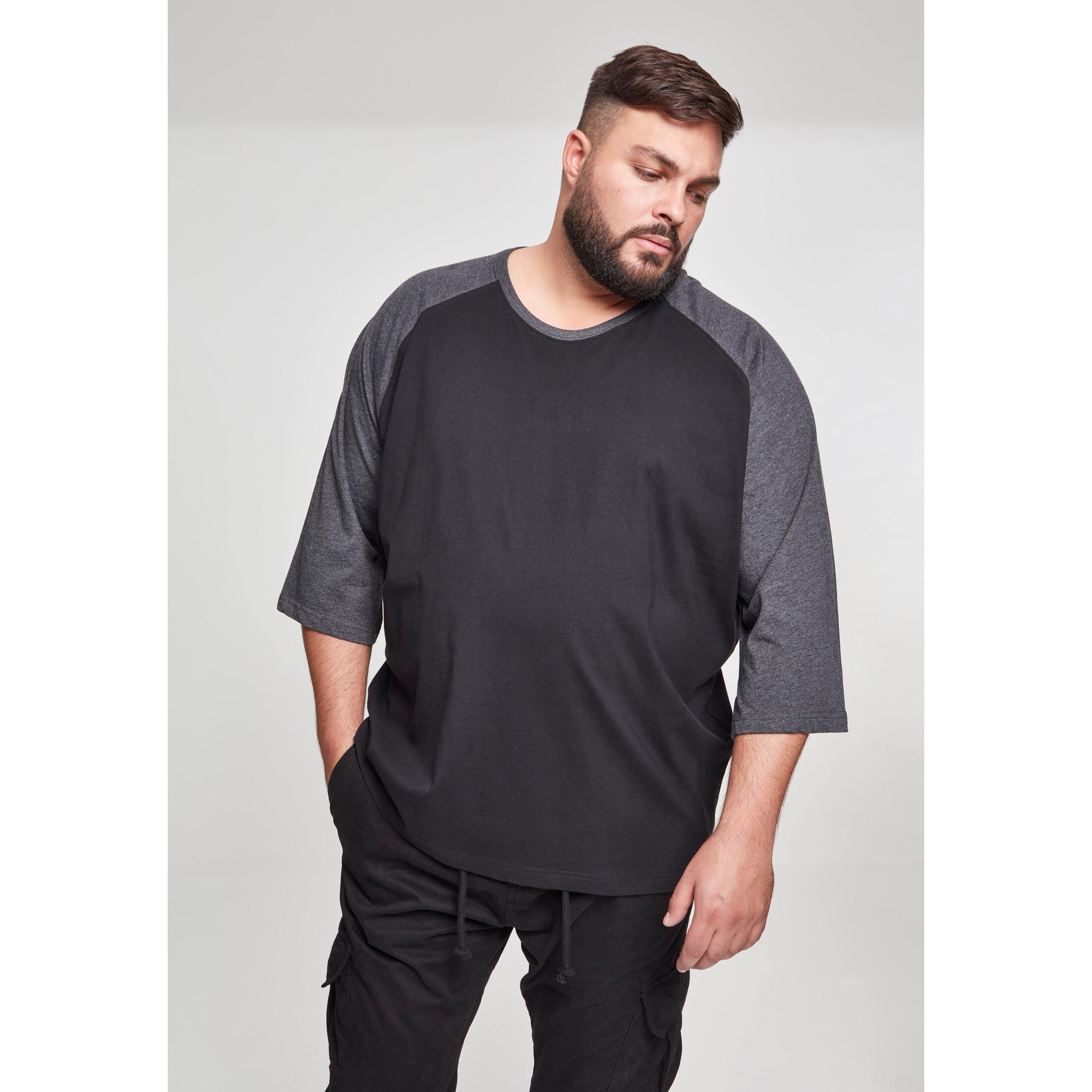 Koszulka duże rozmiary Urban Classic contrat 3/4 leeve raglan