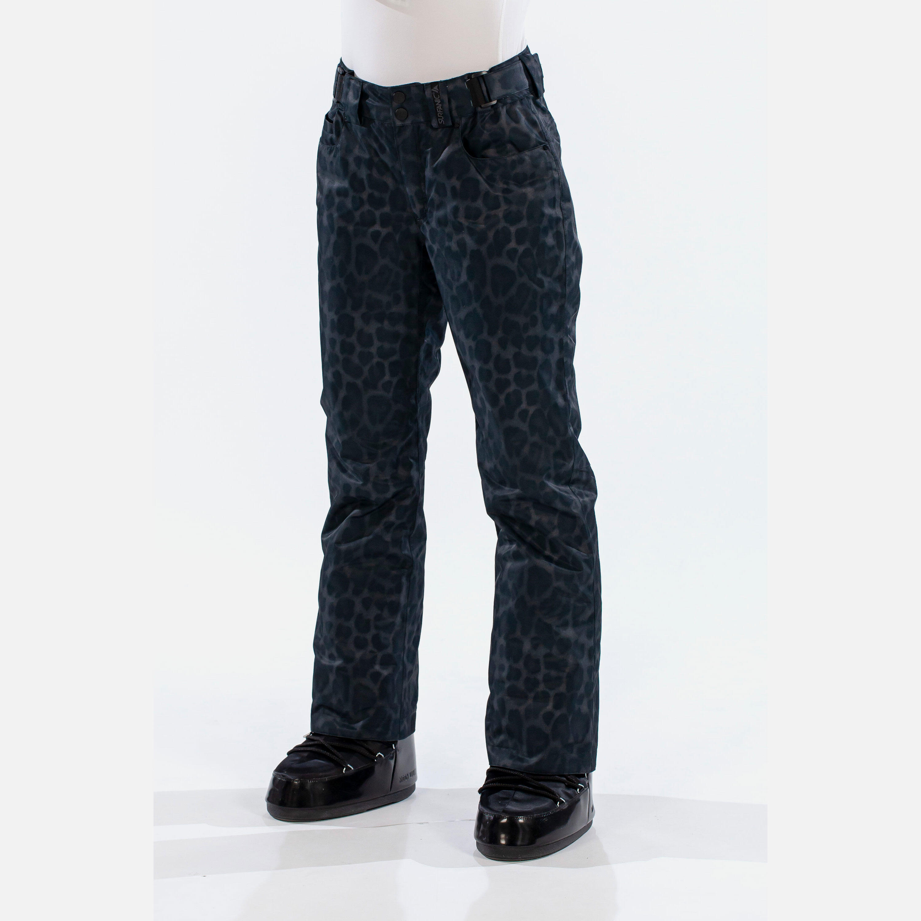 Spodnie Damskie Snowboardowe SUTRANIC STX 10.000 Glow Jaguar Czarne