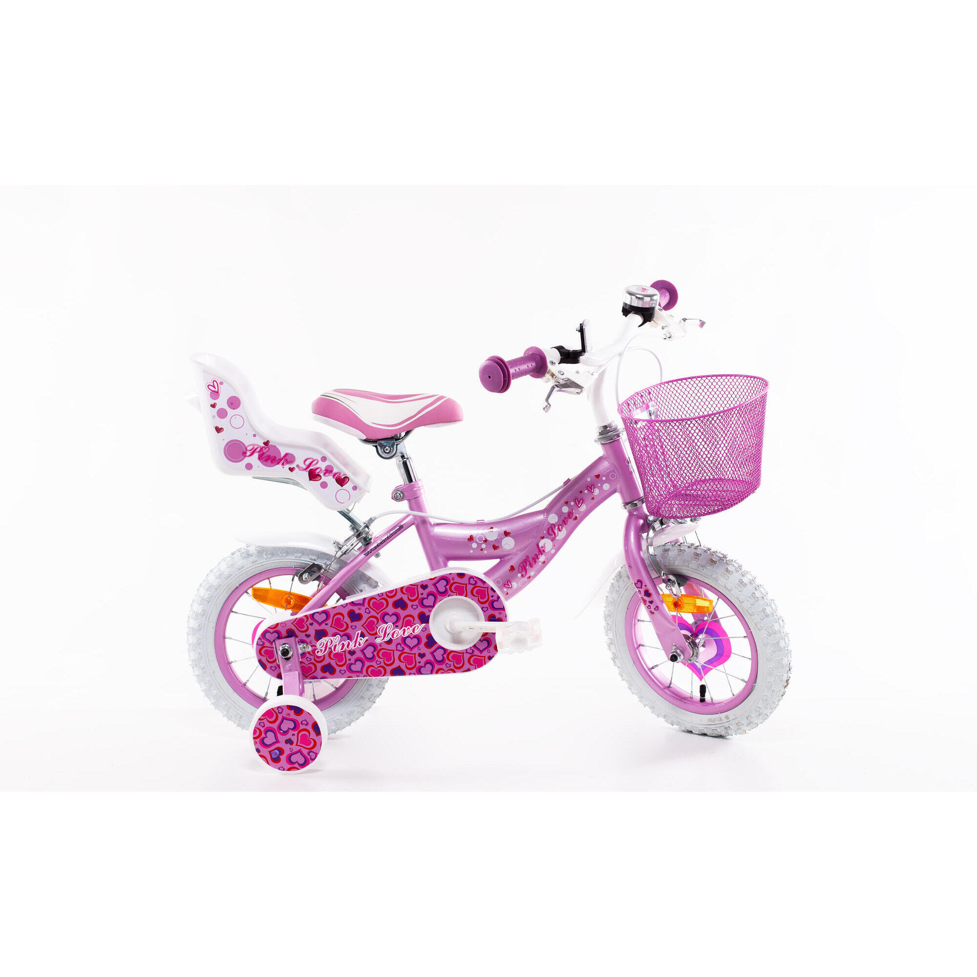 Rowerek dziewczęcy SCH Pink Love 12” z akcesoriami