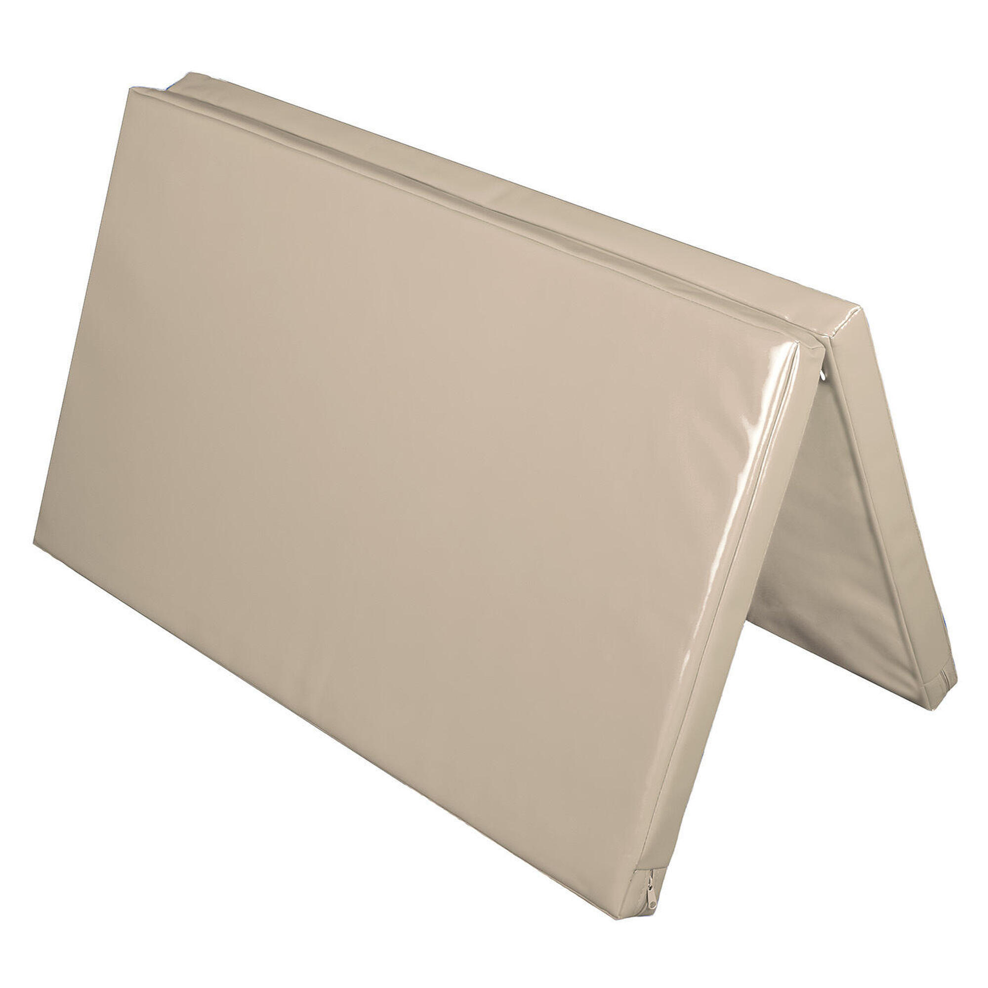 Materac dwuczęściowy z rzepami UNDERFIT 130 x 120 x 6 cm miękki beżowy