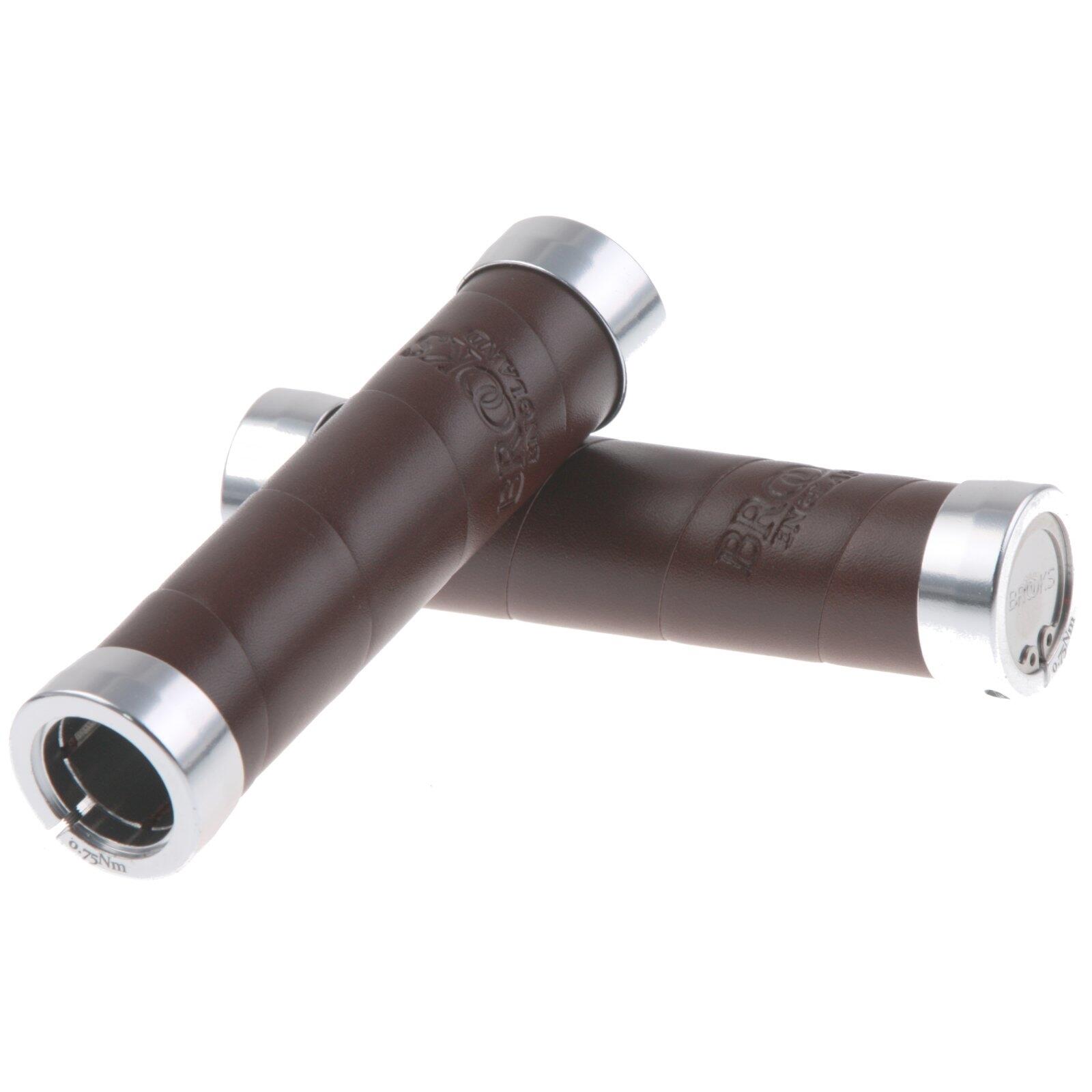 Uchwyty Smukłe Skórzane Uchwyty 100 Mm W Kolorze Brązowym