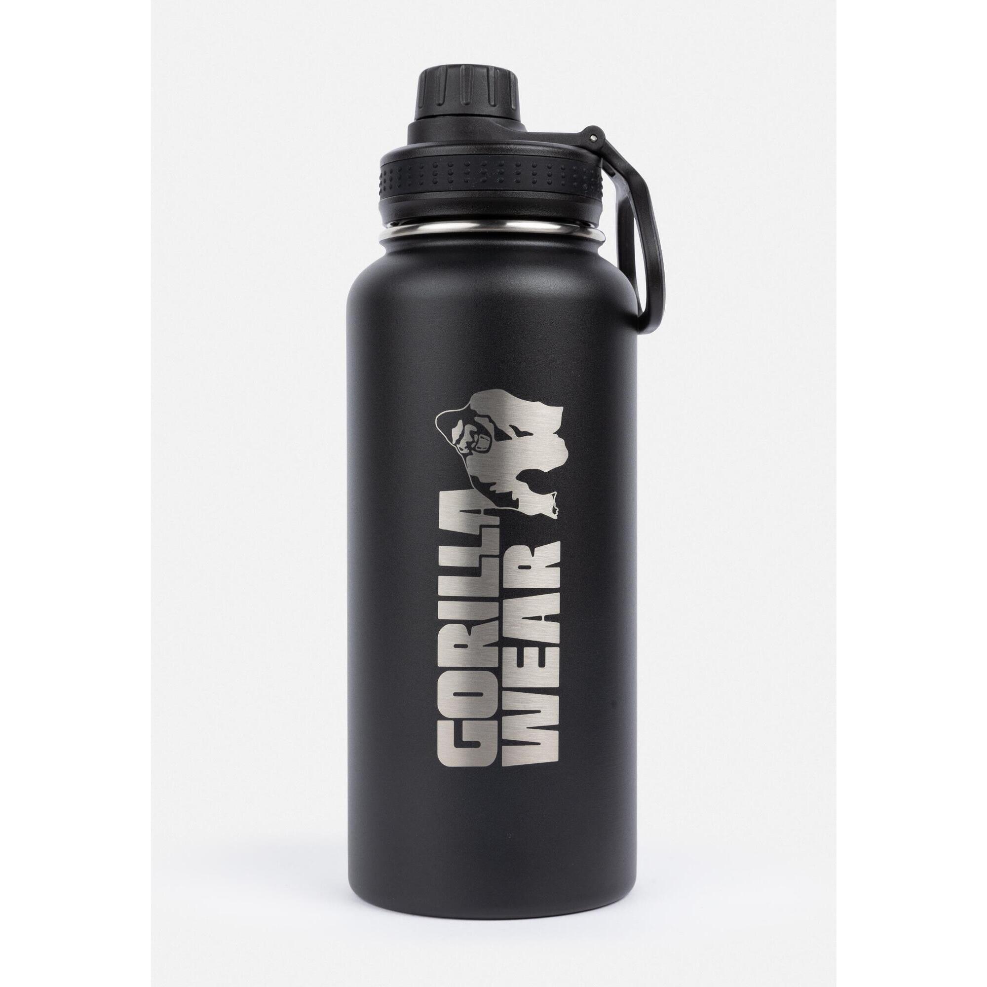 Insulated Stainless Steel Water Bottle 1000ML - Czarny