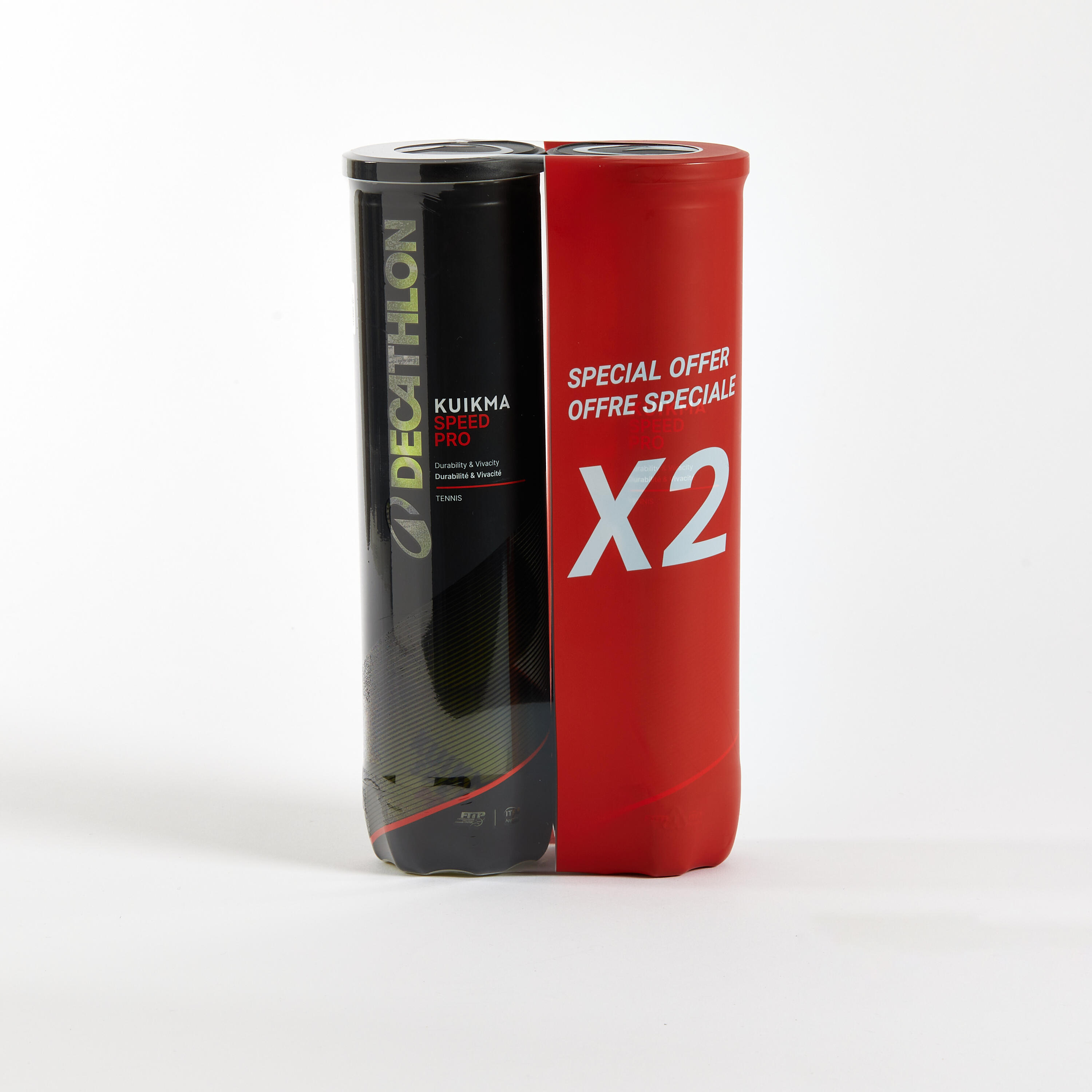 Piłka tenisowa dynamiczna Kuikma Speed Pro 2 puszki x 4 piłki